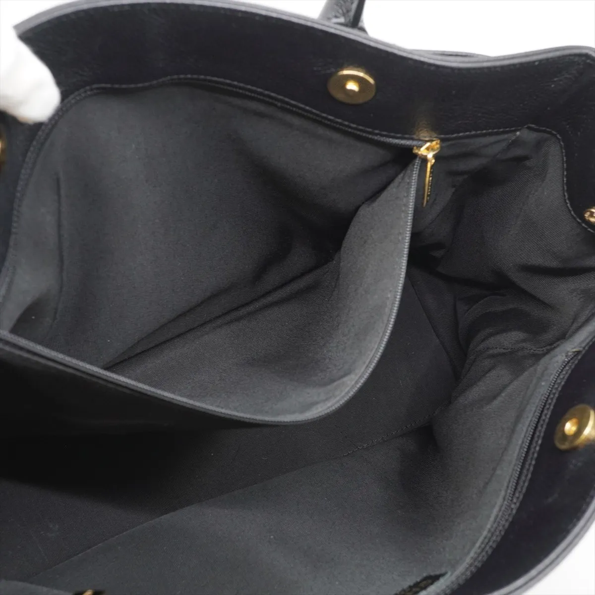 Executive Leather 2-Way Tote Bag, Black with Gold Hardware, 10763133 — view 11