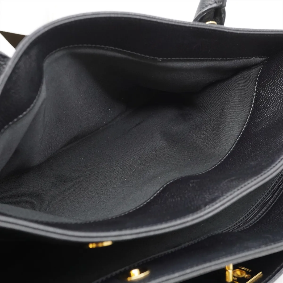 Executive Leather 2-Way Tote Bag, Black with Gold Hardware, 10763133 — view 13