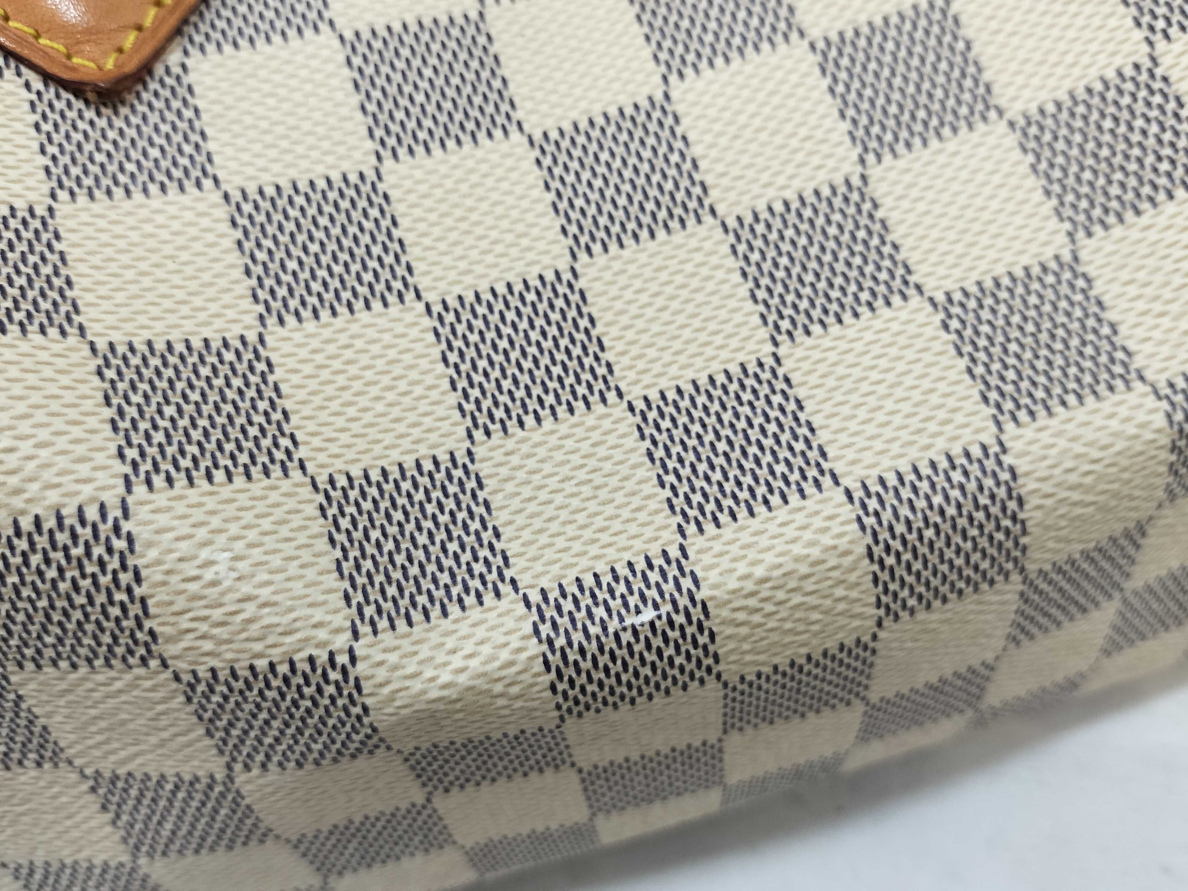 Damier Azure ID- Damier Azure Speedy 25 N41534 MB1177 Canvas White Handbag — view 15