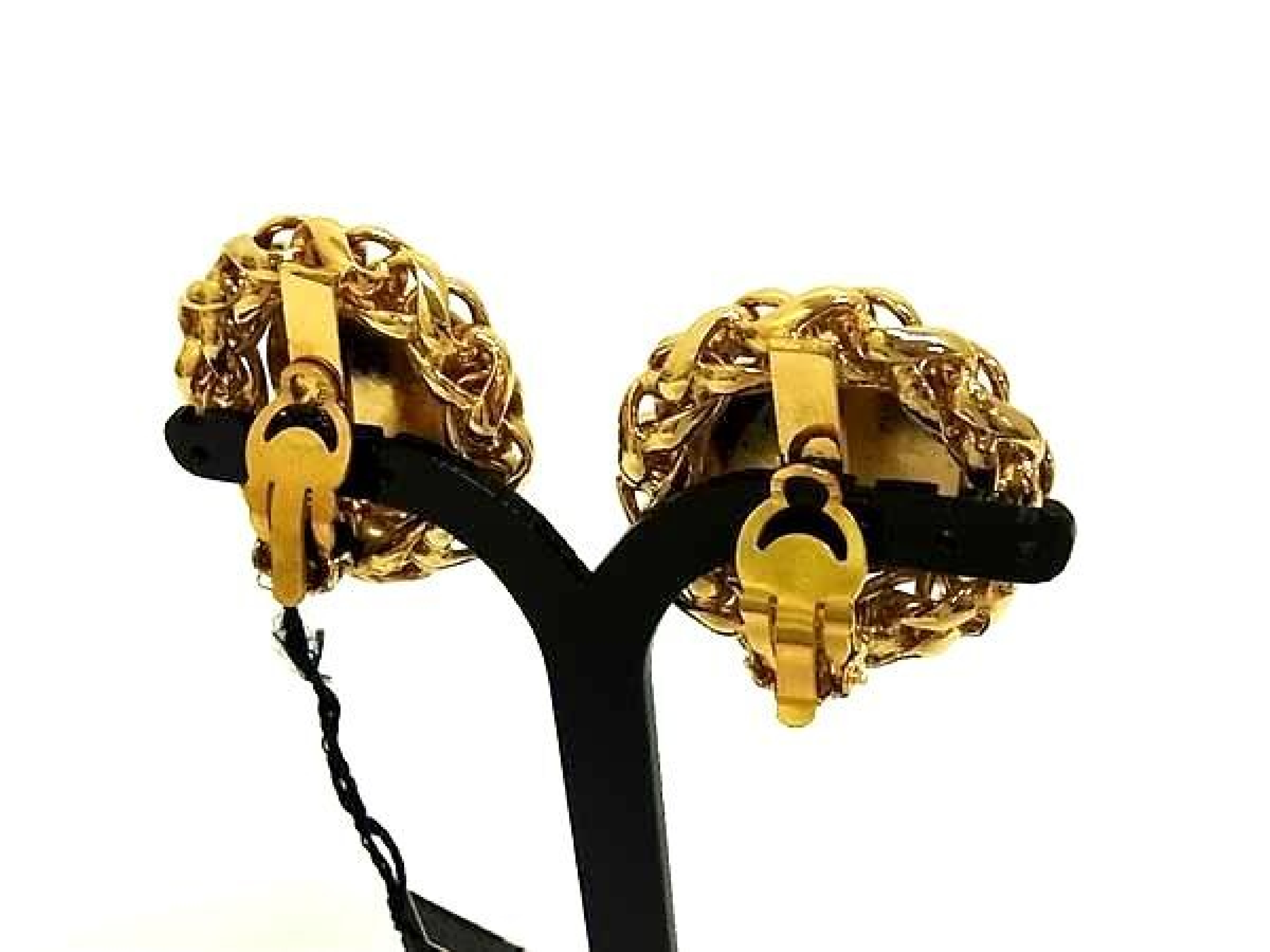 Coco Mark Clip-on Earrings, Women's Accessory, Gold Tone, FW7830 Earrings — view 2