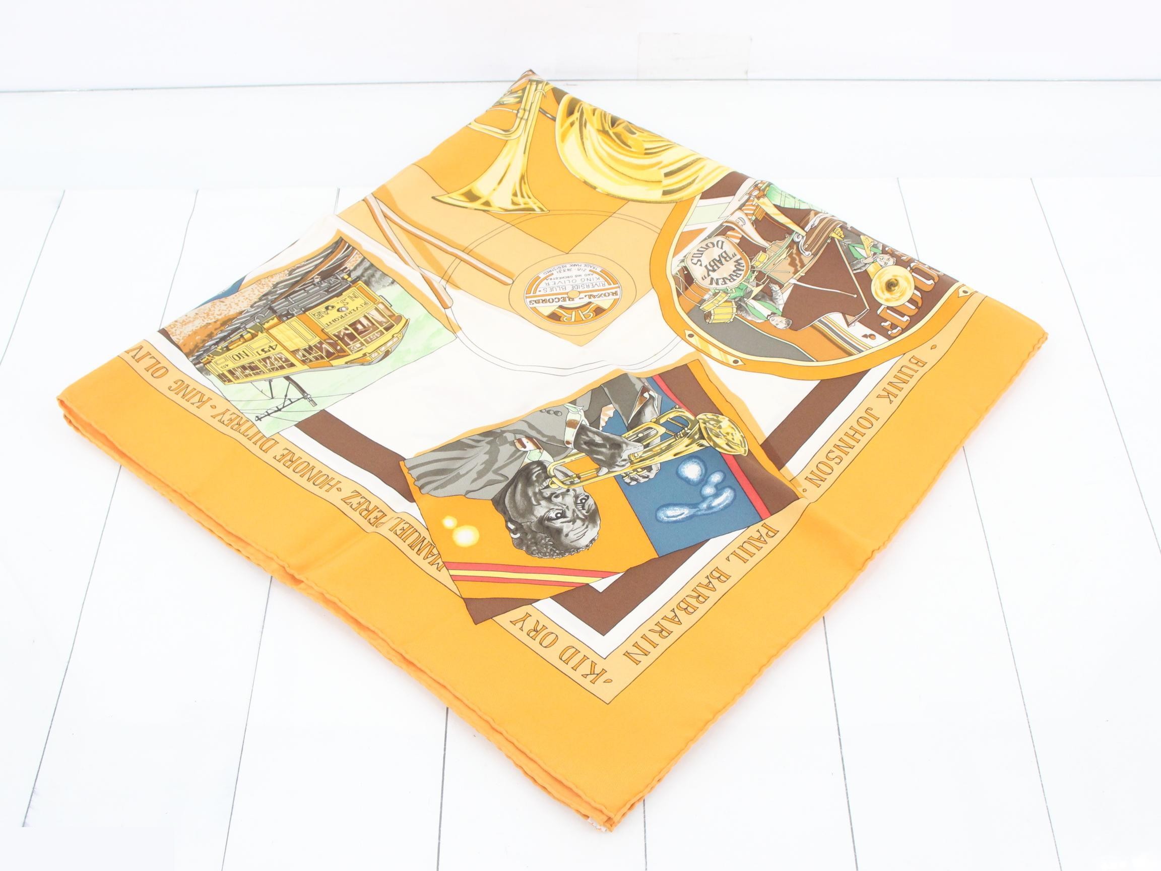 Carre 90 New Orleans Creole Jazz Silk Scarf — view 2
