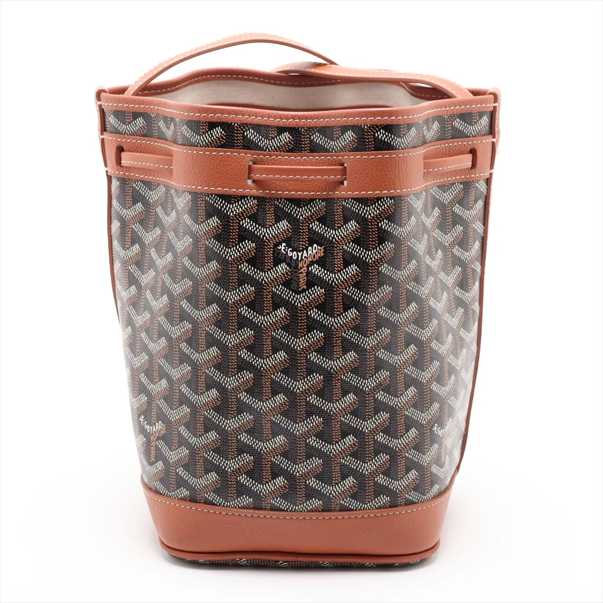 Petit Flot PVC x Leather Shoulder Bag Brown — view 2