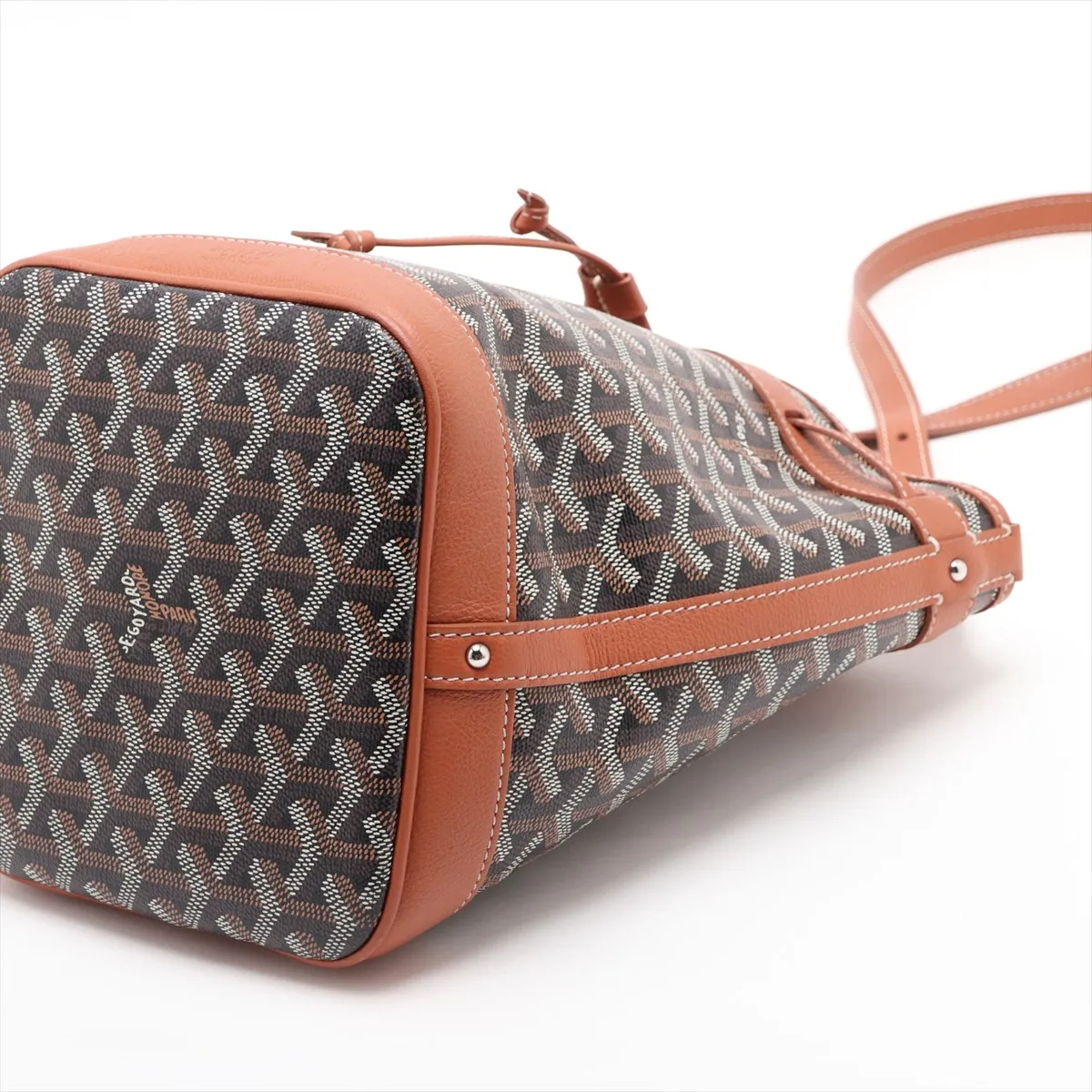 Petit Flot PVC x Leather Shoulder Bag Brown — view 3