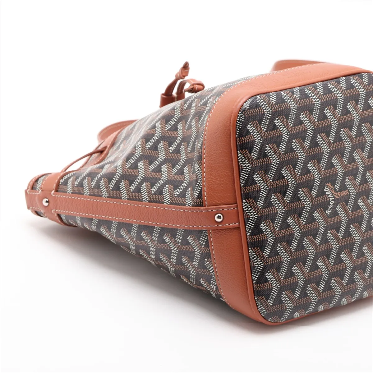 Petit Flot PVC x Leather Shoulder Bag Brown — view 4
