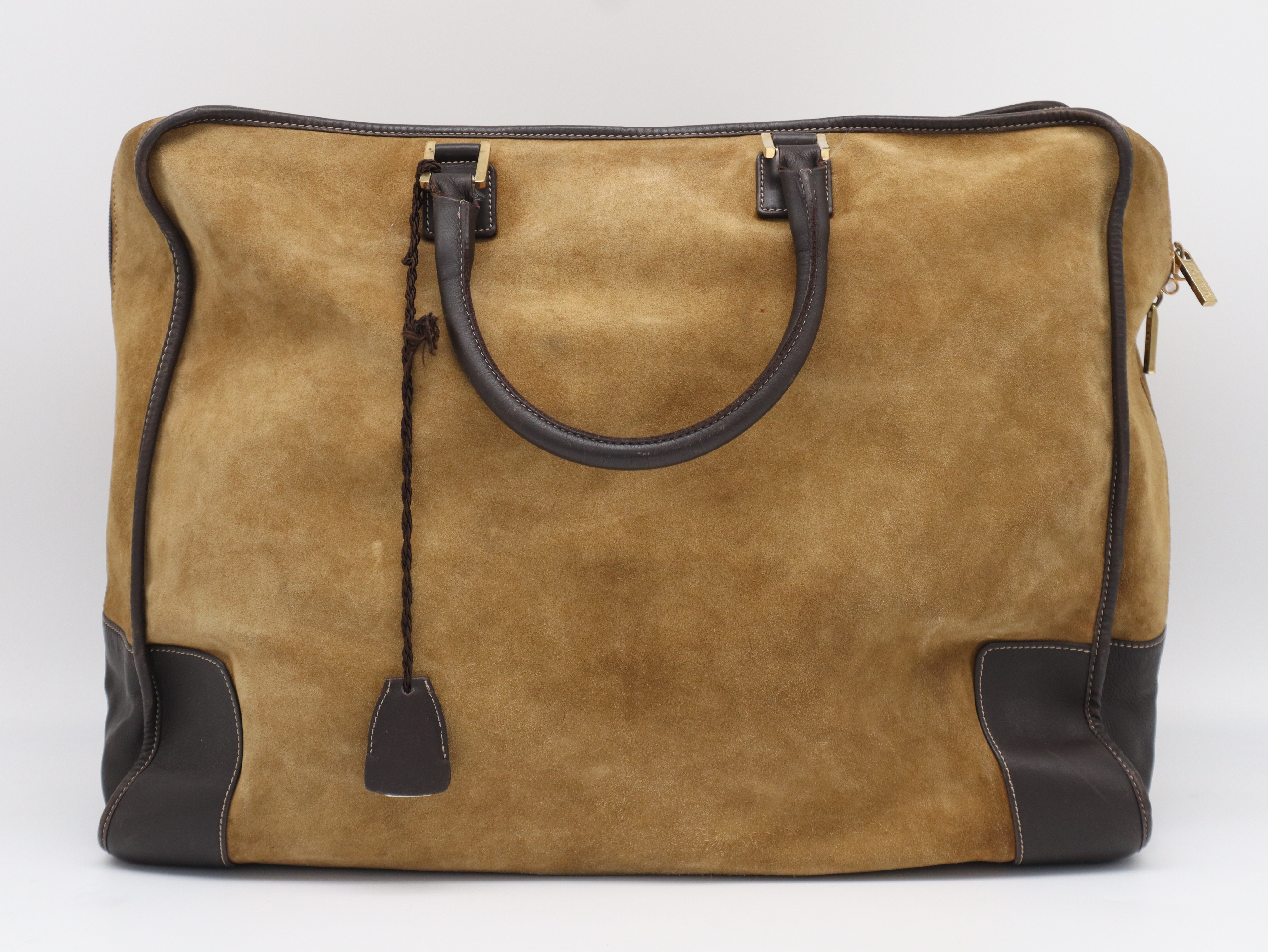 Suede Anagram Boston Bag — view 2
