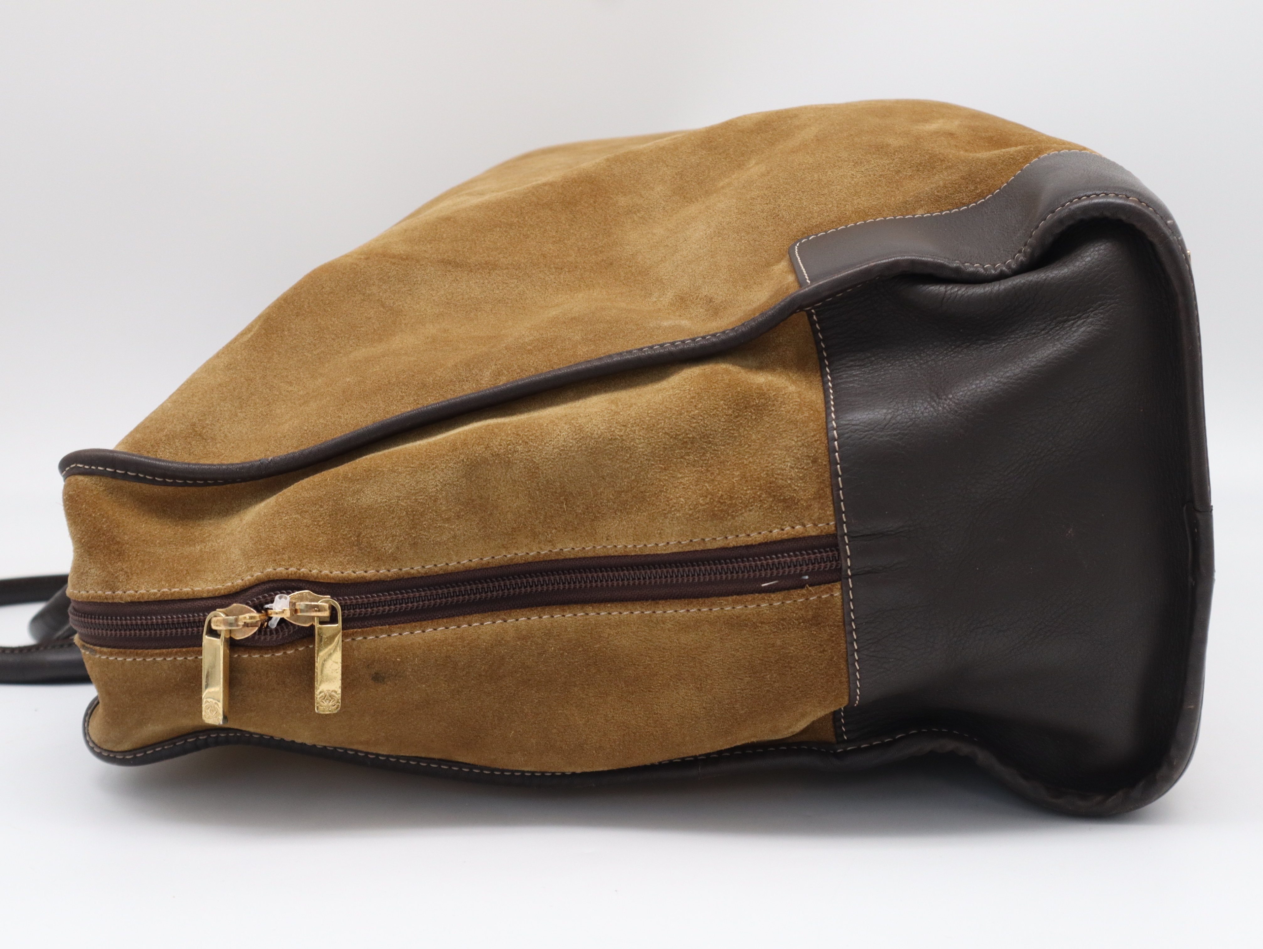Suede Anagram Boston Bag — view 3