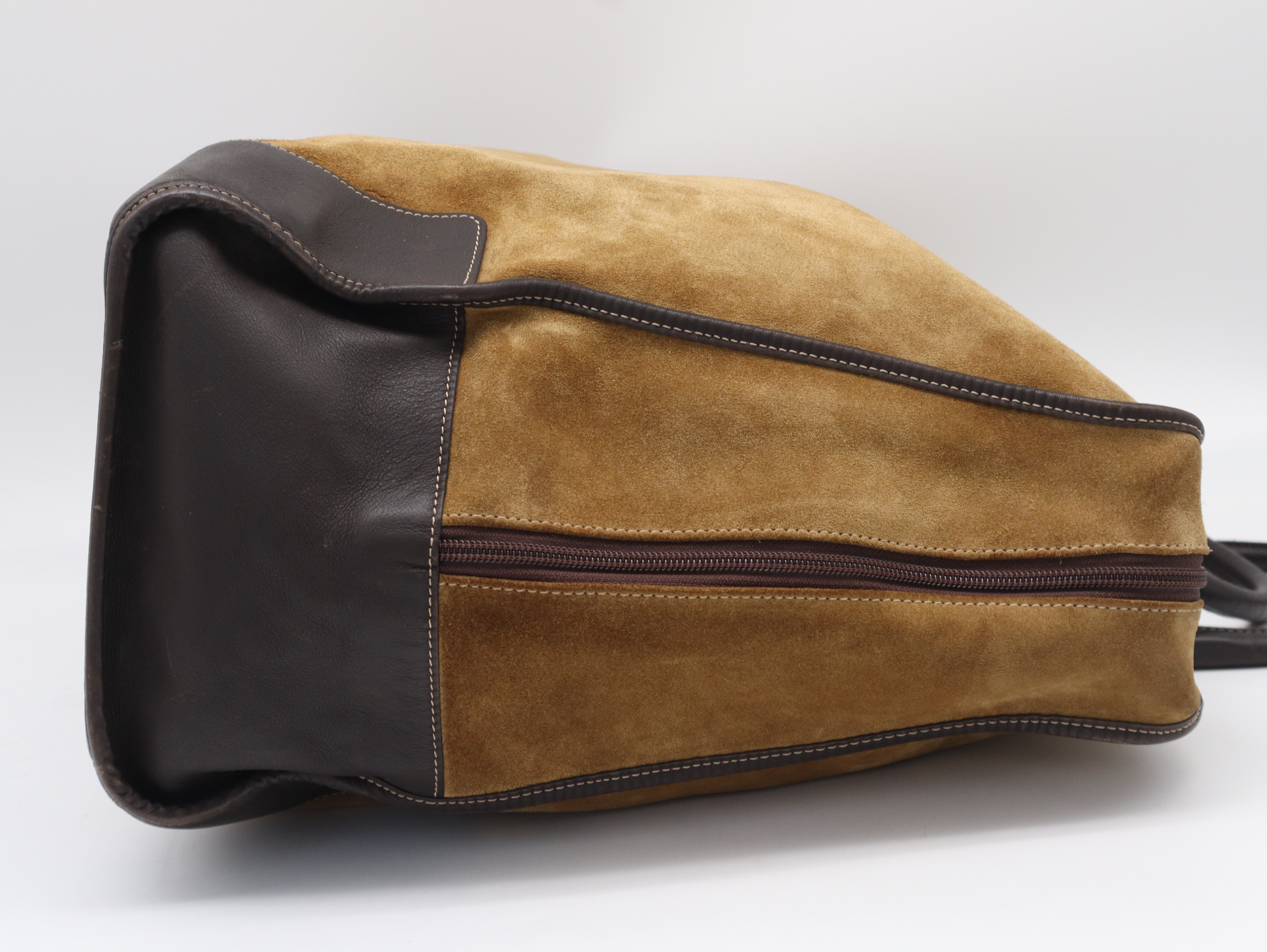 Suede Anagram Boston Bag — view 4