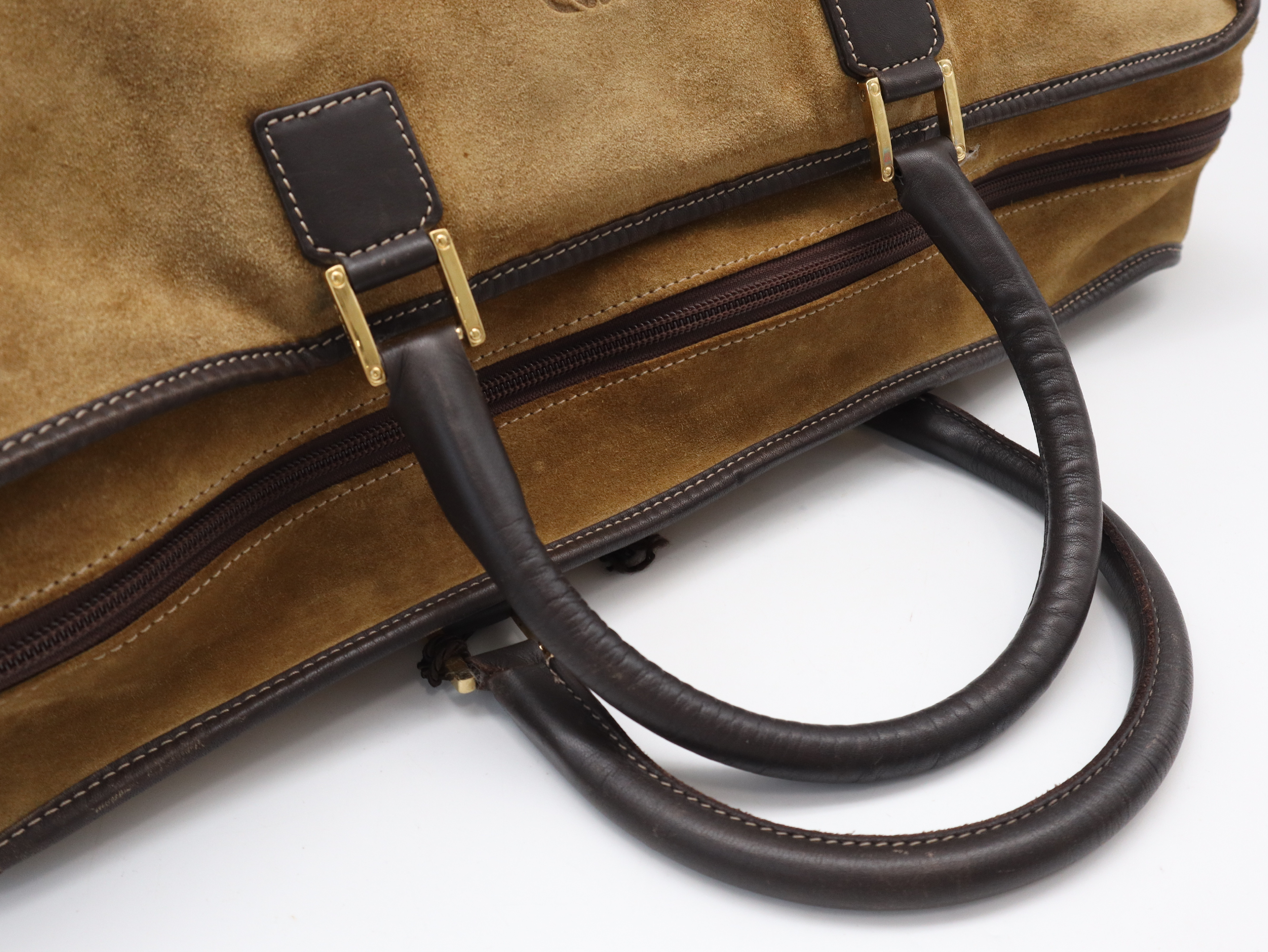 Suede Anagram Boston Bag — view 6