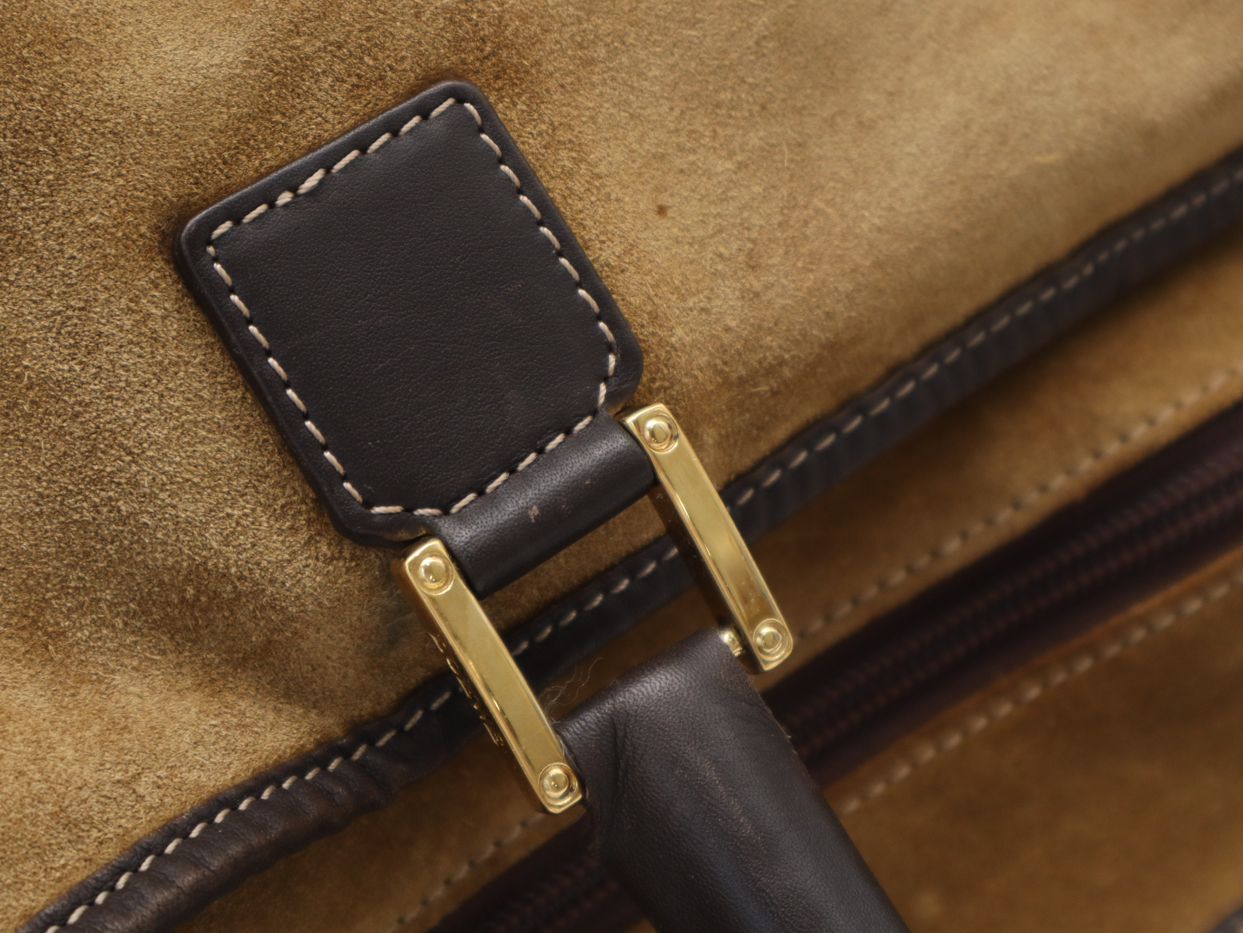 Suede Anagram Boston Bag — view 7
