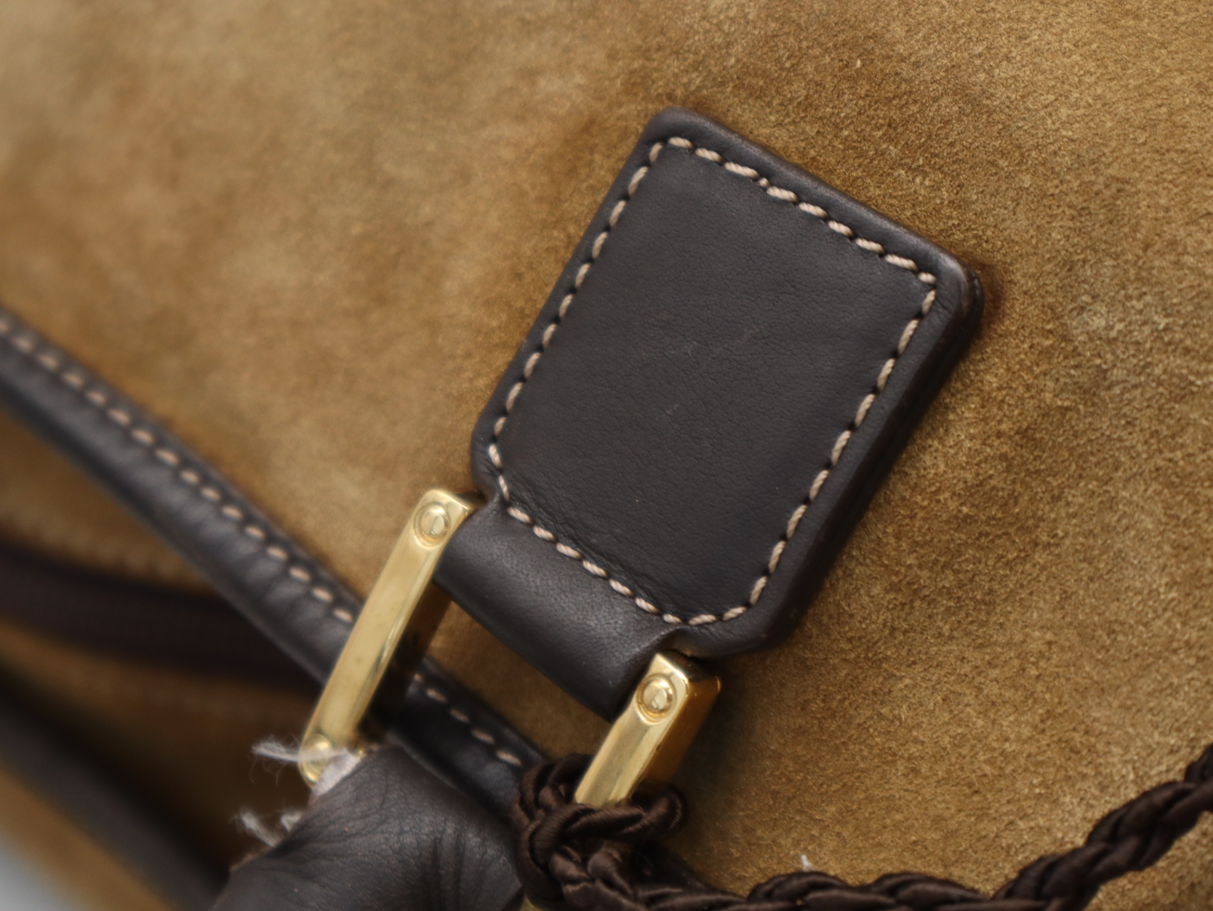 Suede Anagram Boston Bag — view 8
