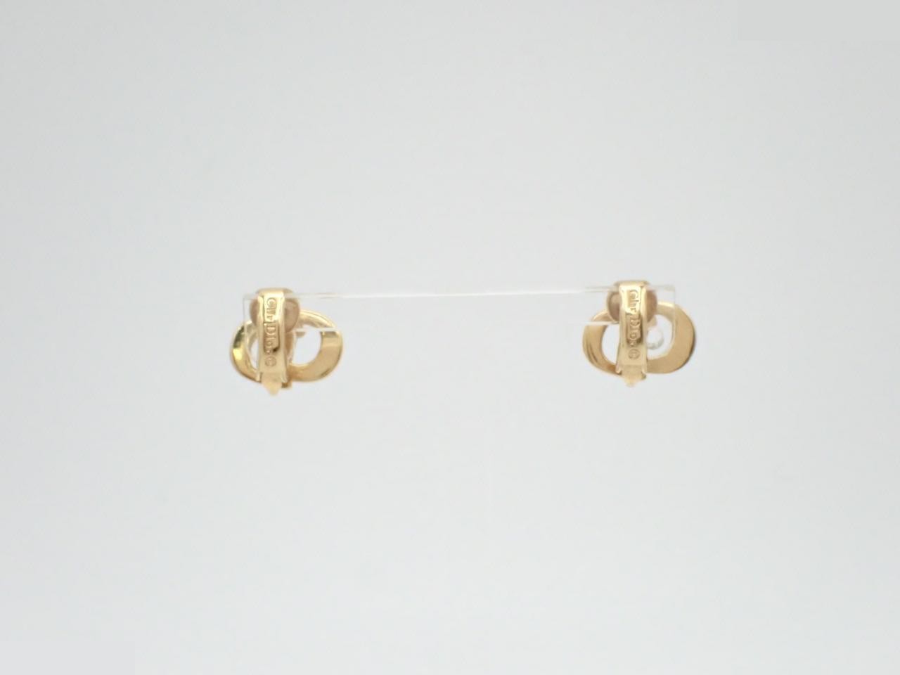 CD logo earrings — view 2