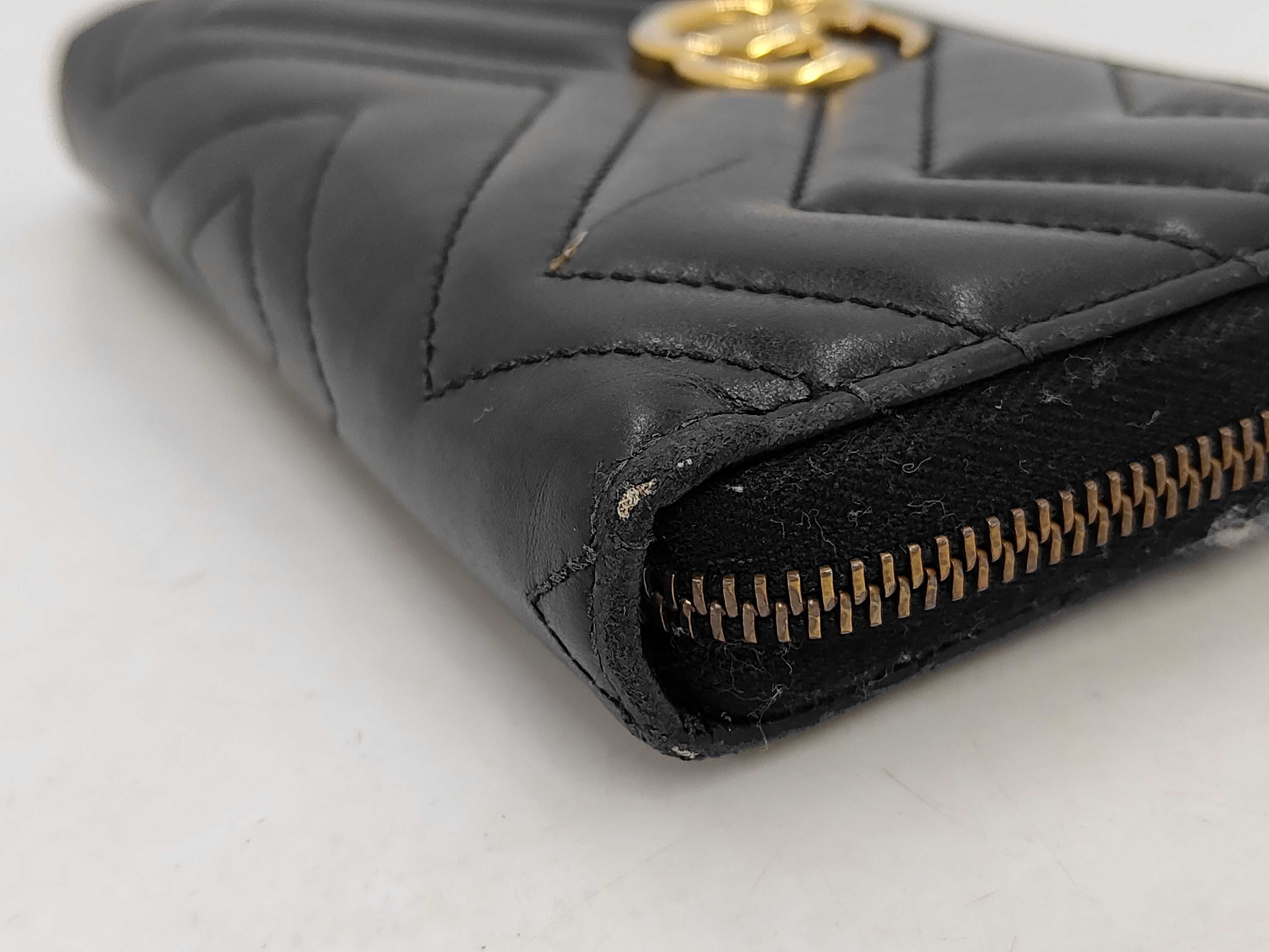 Black GG Leather Wallet — view 8