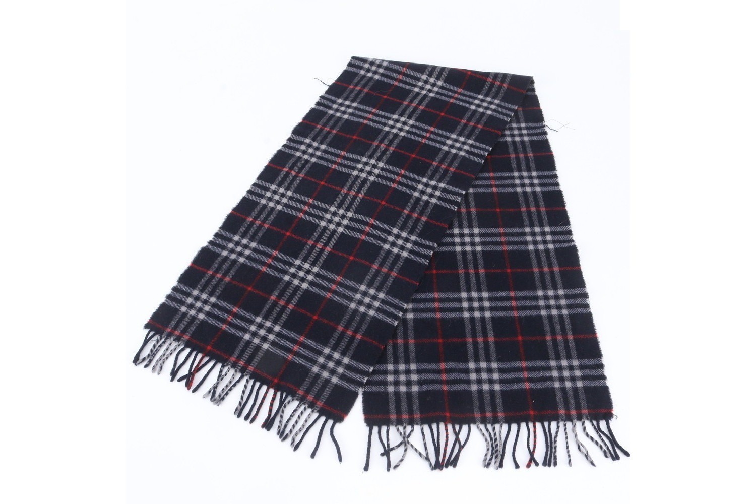 Cashmere check pattern scarf — view 2
