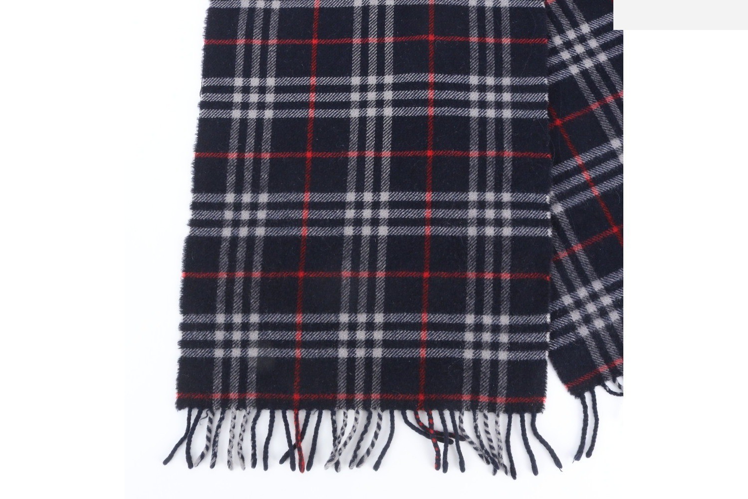 Cashmere check pattern scarf — view 3