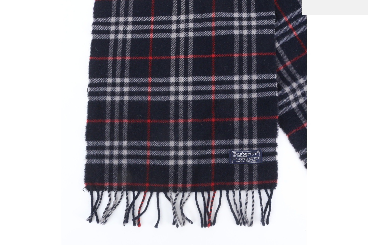 Cashmere check pattern scarf — view 4