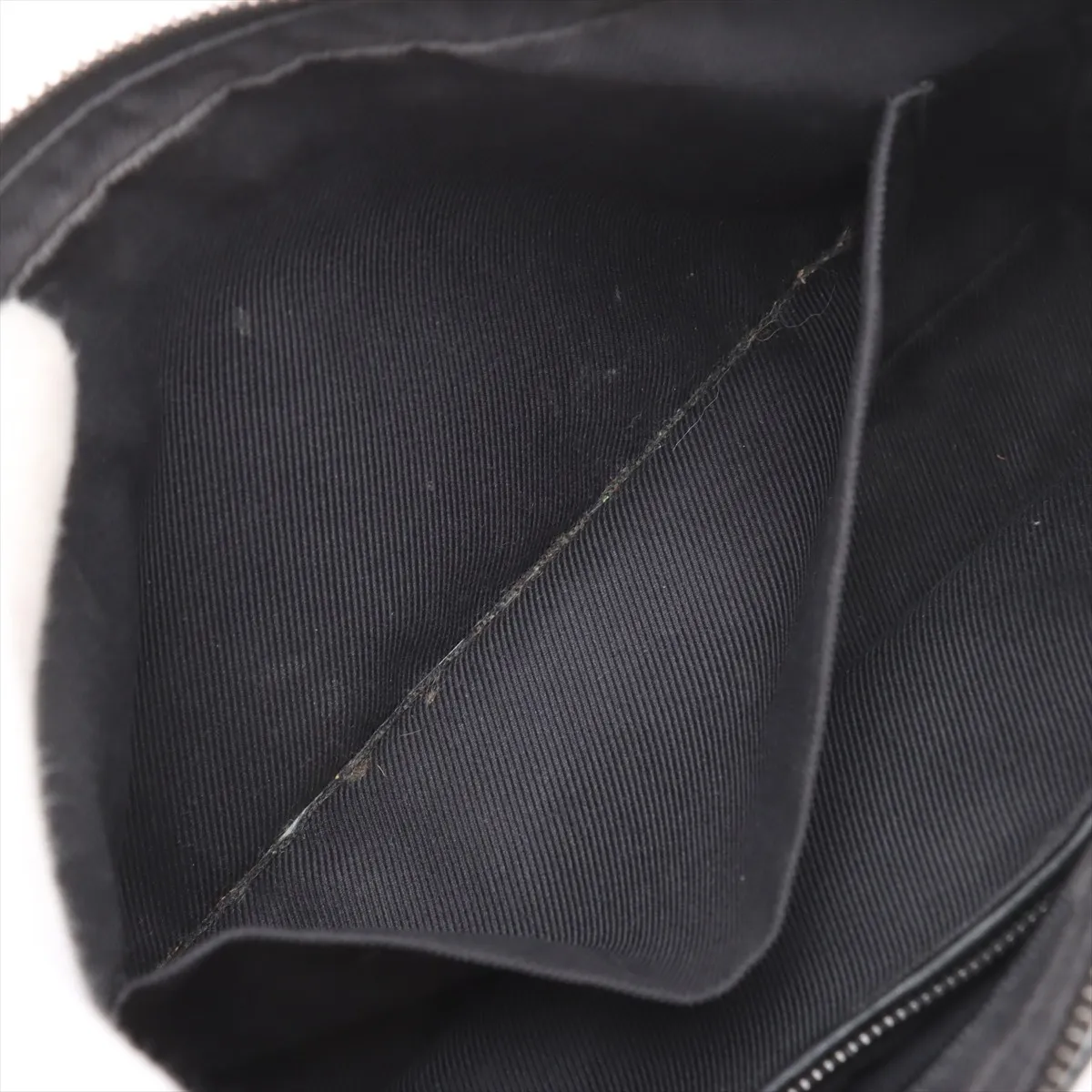 Intrecciato Leather Shoulder Bag Black — view 8