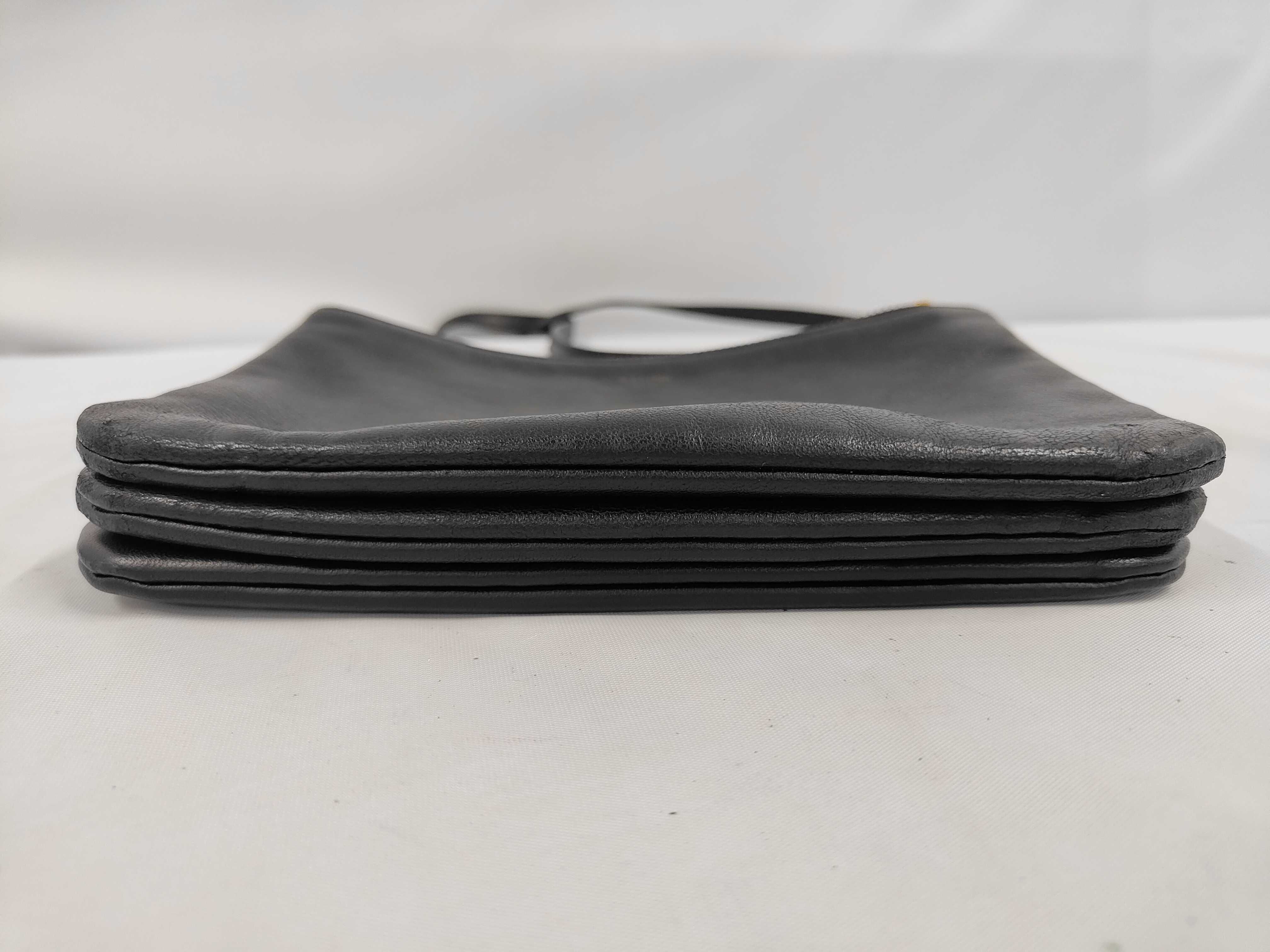 Leather Trio Small Shoulder Bag, Black Shoulder Bag — view 3