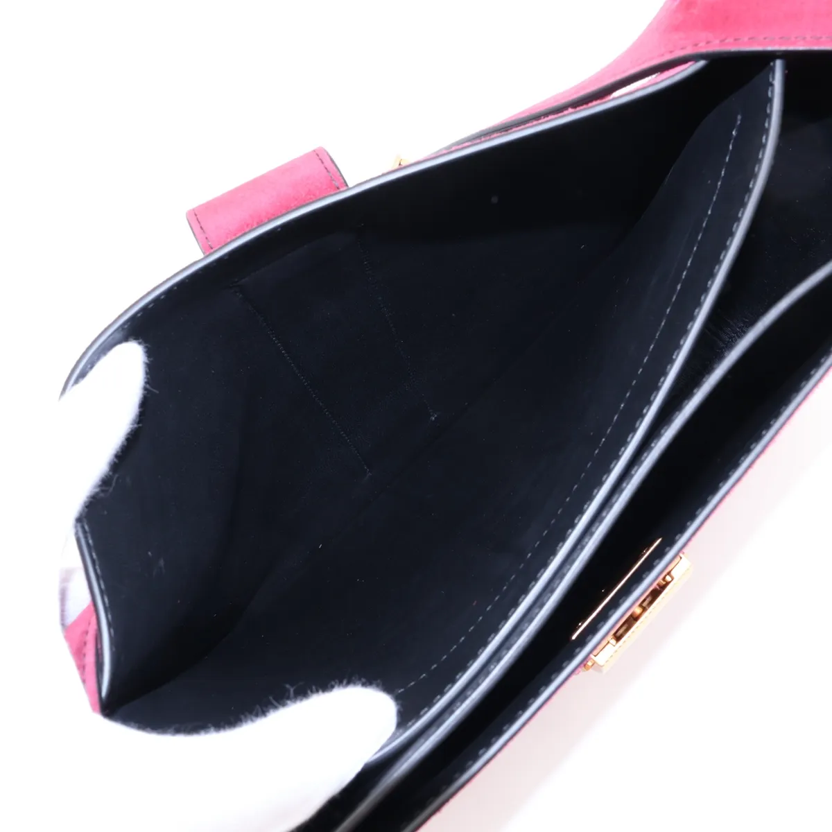 Marie Suede Shoulder Bag, Red — view 12
