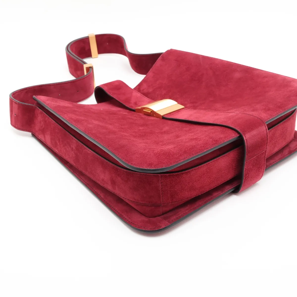 Marie Suede Shoulder Bag, Red — view 4