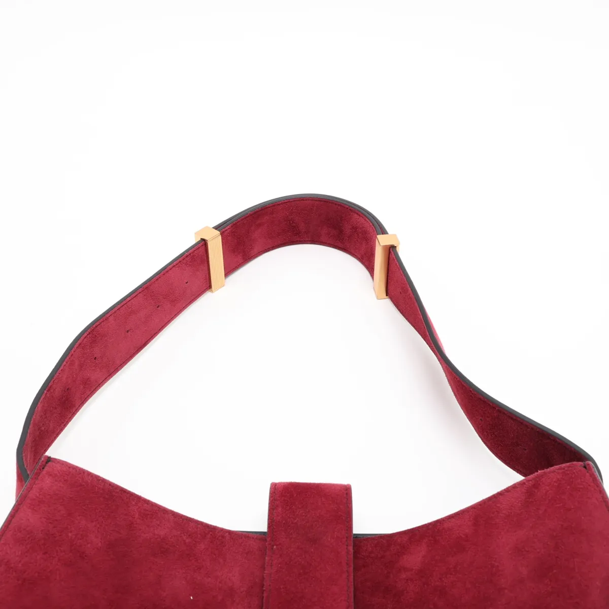 Marie Suede Shoulder Bag, Red — view 6