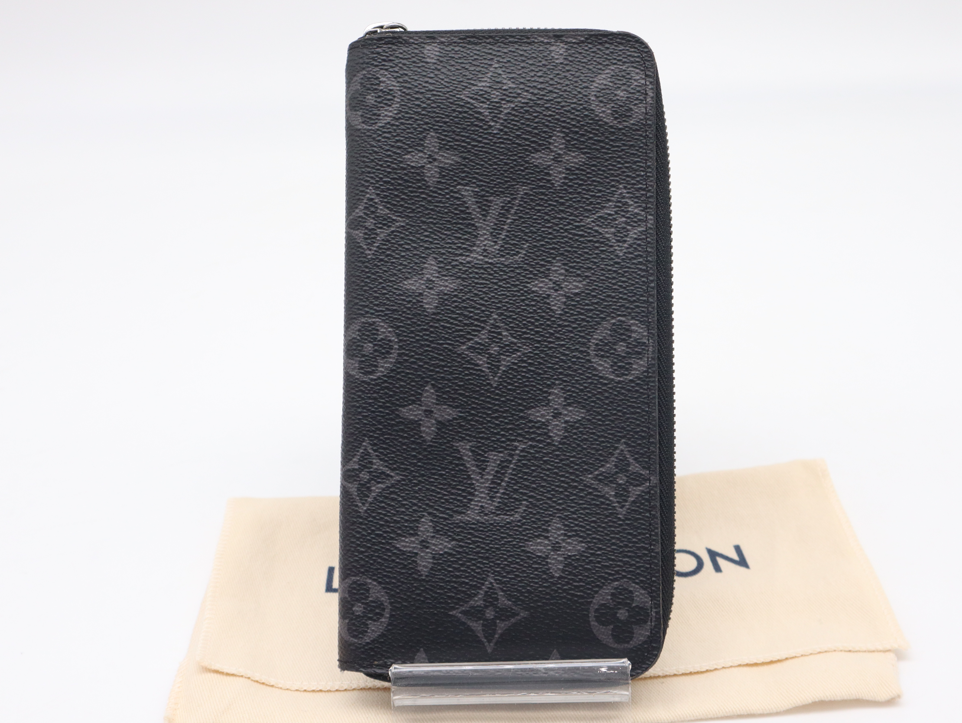 M62295 Monogram Eclipse Zippy Wallet Vertical, RFID tested, with box and dust bag.
