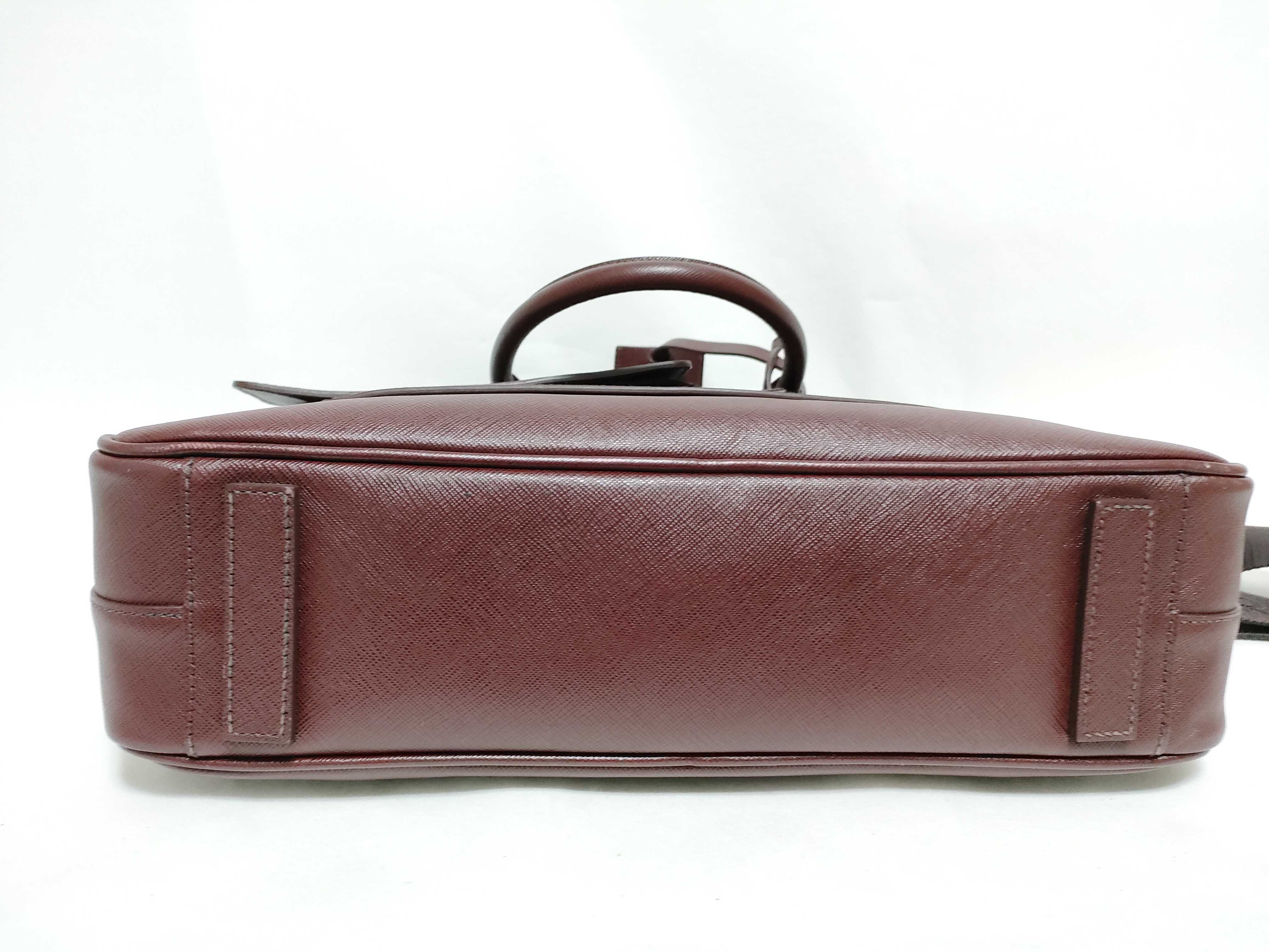 Business Briefcase, Saffiano Leather, White Tag, ST, Name Tag, and Booklet Included. Business Bag — view 9