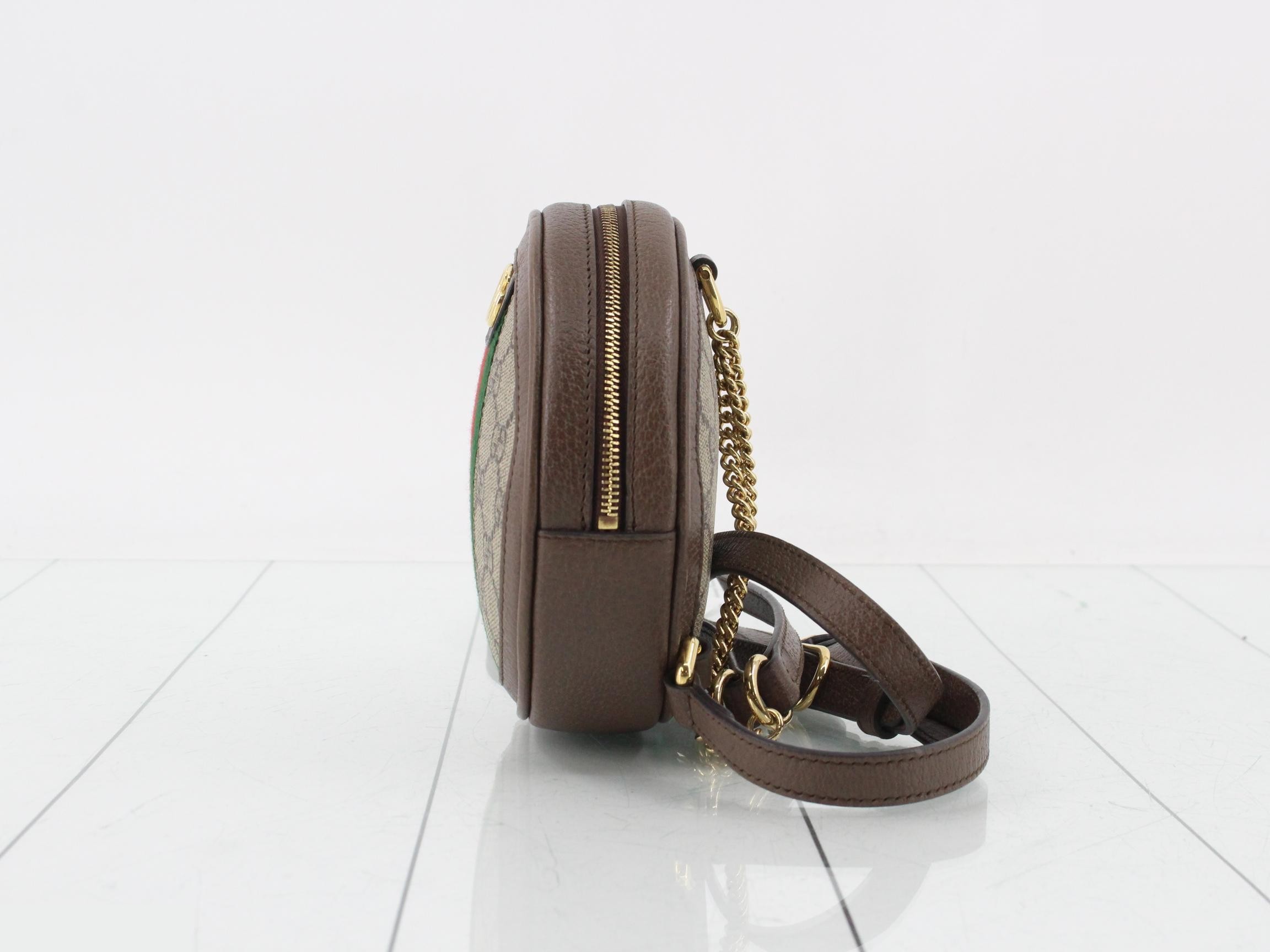 GG Supreme Ophidia Round Chain Shoulder Bag — view 3