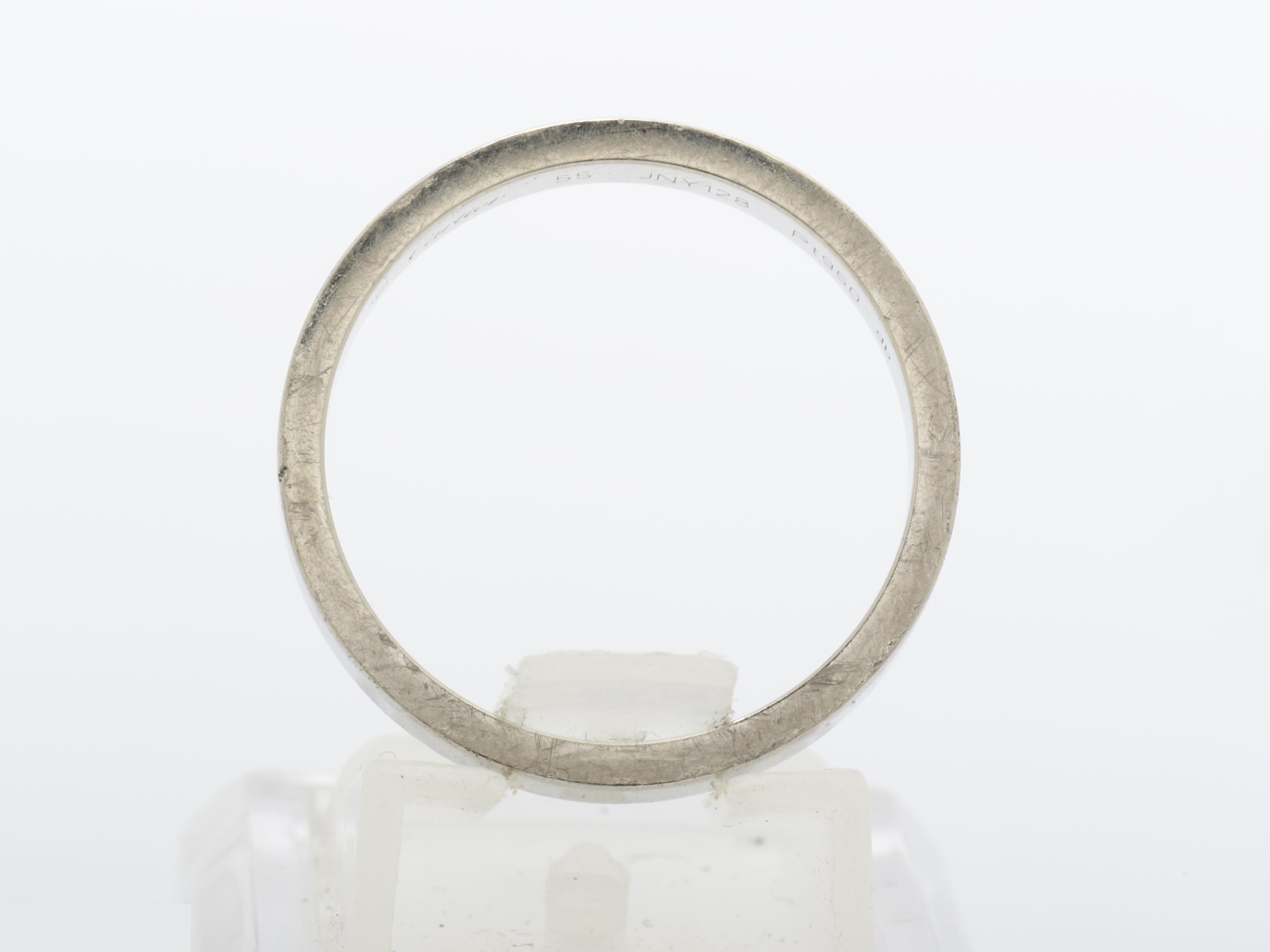 Pt950 C de Cartier wedding ring, size #55, 5.4g — view 5