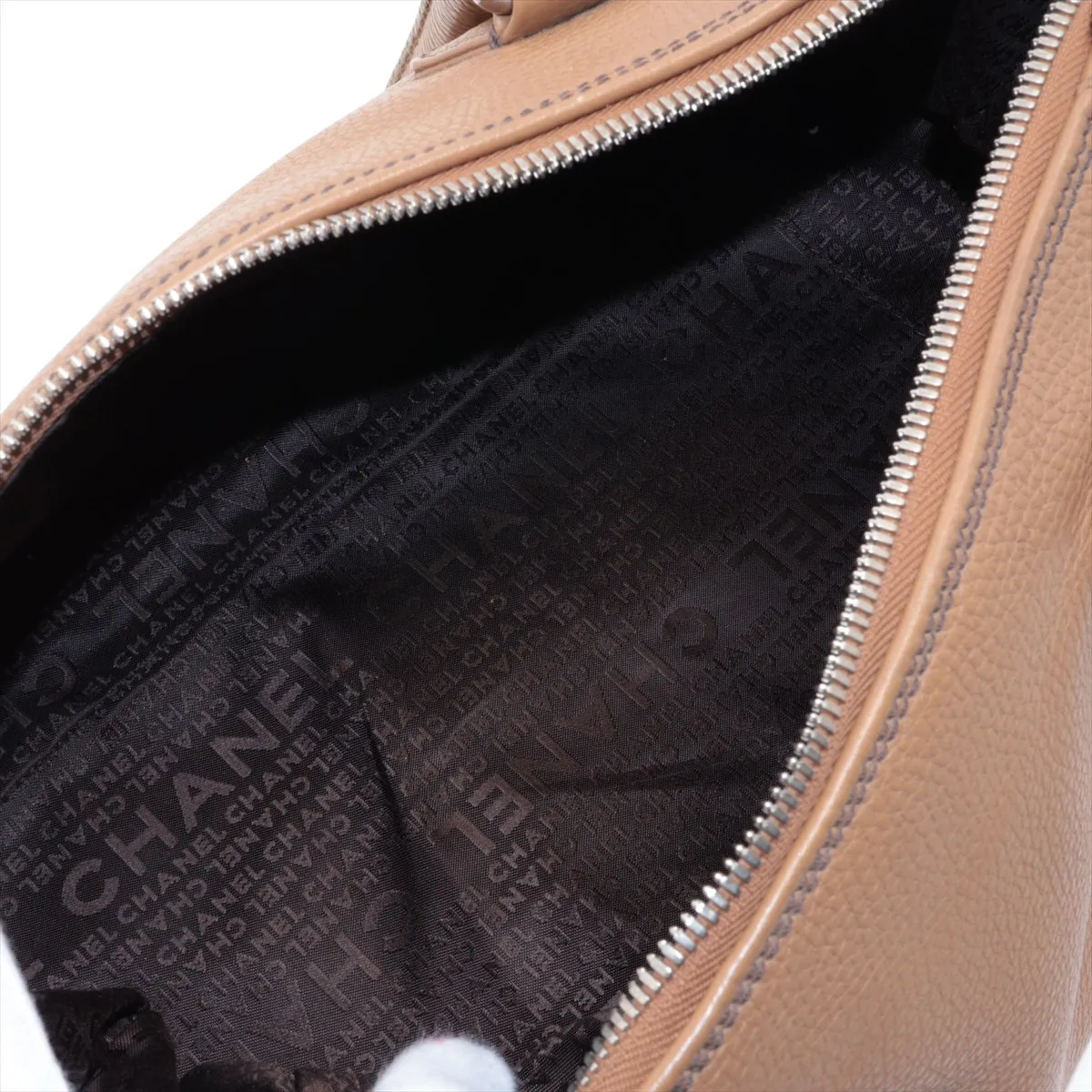 logo leather shoulder bag fringe brown silver hardware 8462604 No. 8 — view 7