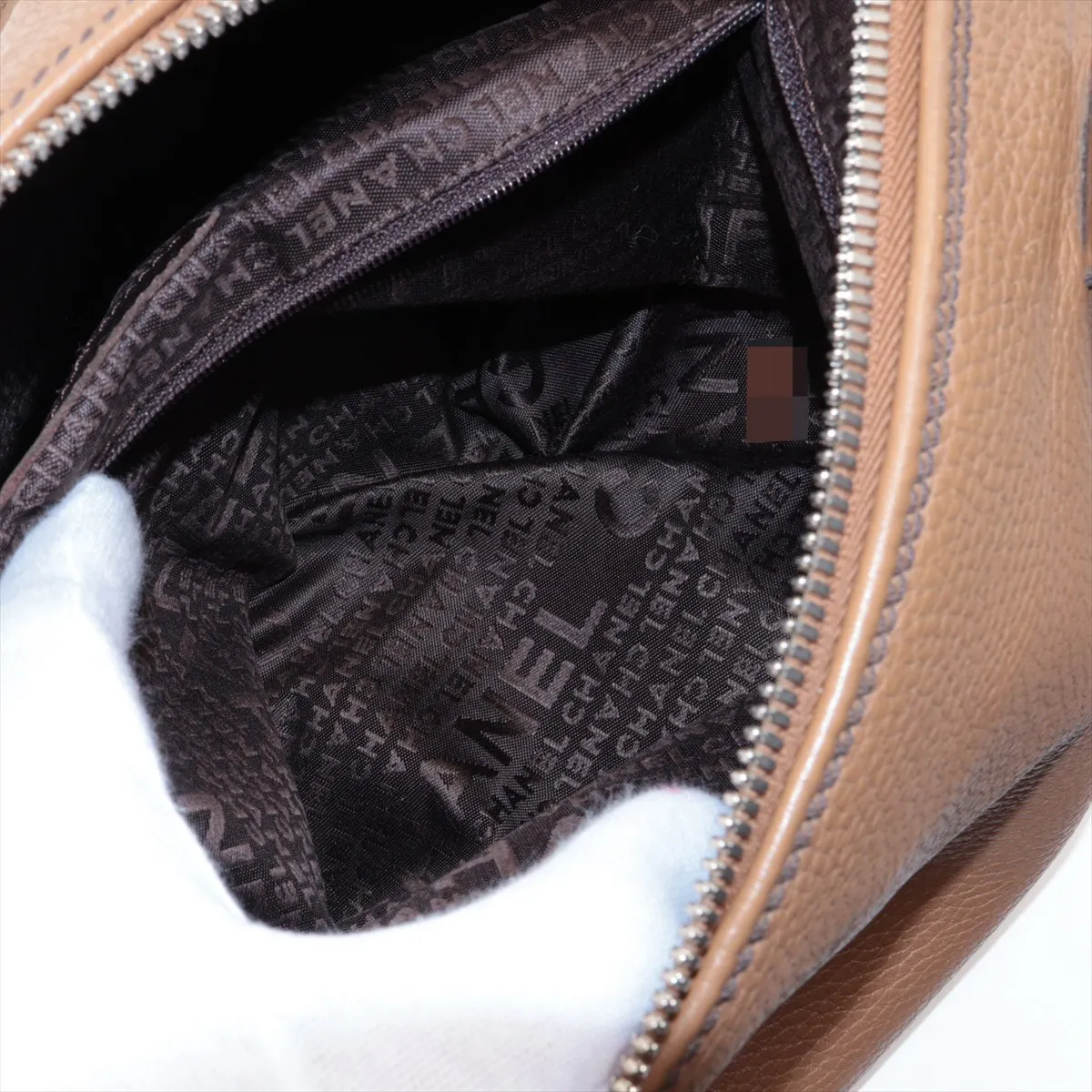logo leather shoulder bag fringe brown silver hardware 8462604 No. 8 — view 8