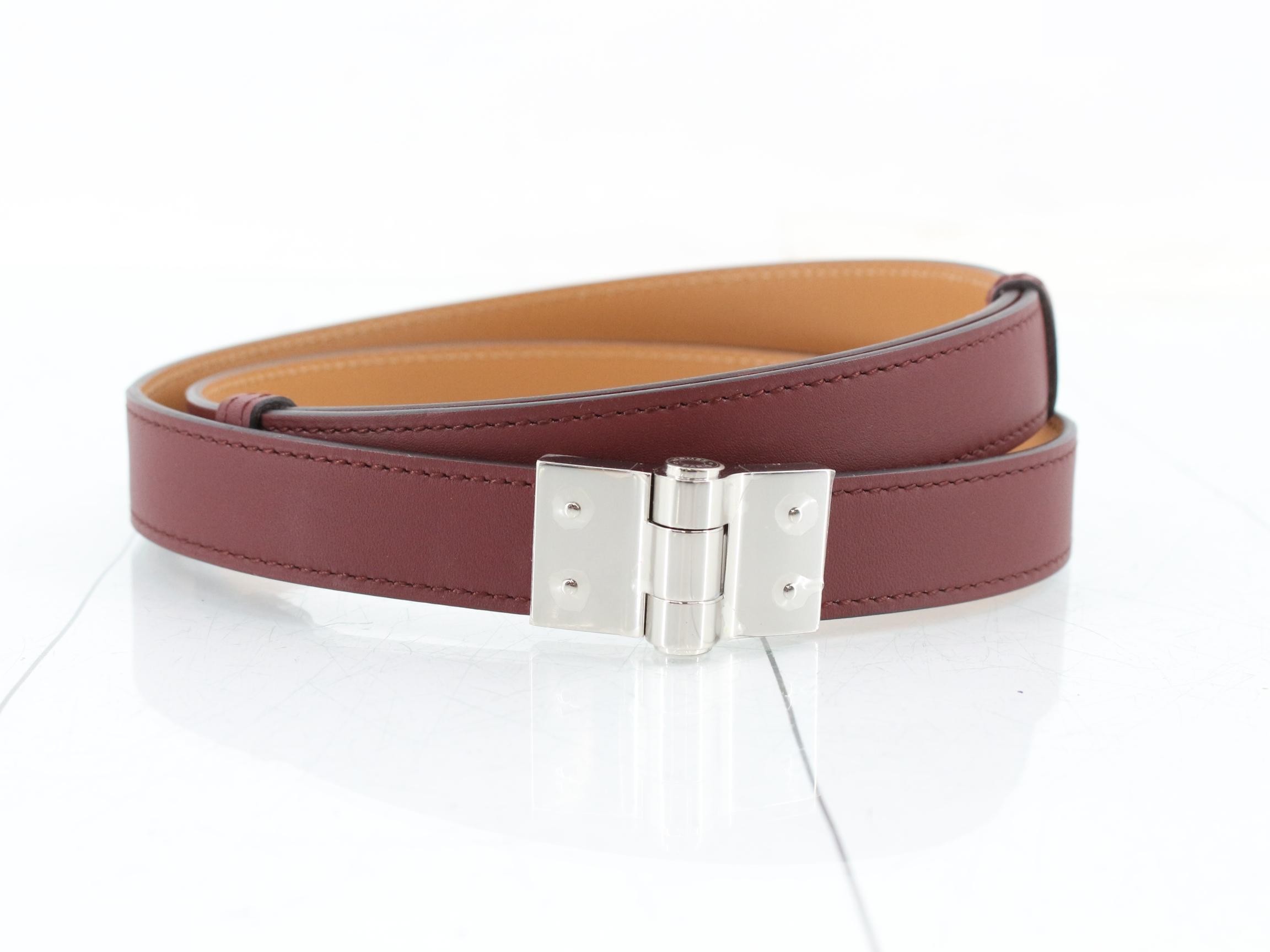 Collier de Chien Belt S, Rouge H x Gold, Leather, Silver, A Stamp