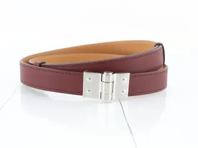 Collier de Chien Belt S, Rouge H x Gold, Leather, Silver, A Stamp