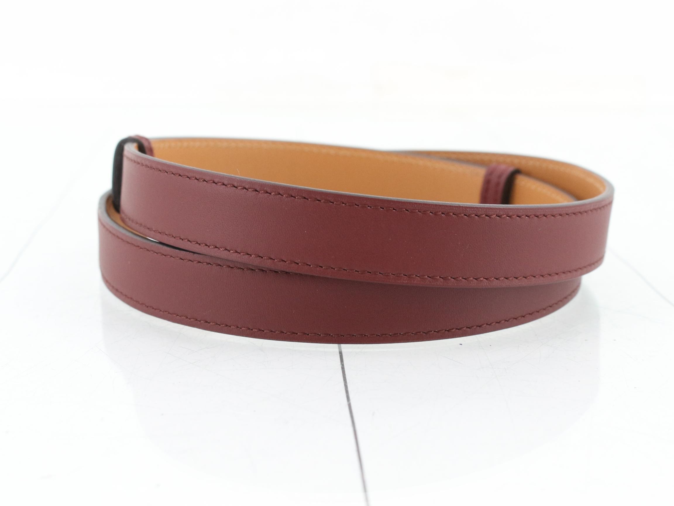 Collier de Chien Belt S, Rouge H x Gold, Leather, Silver, A Stamp — view 2