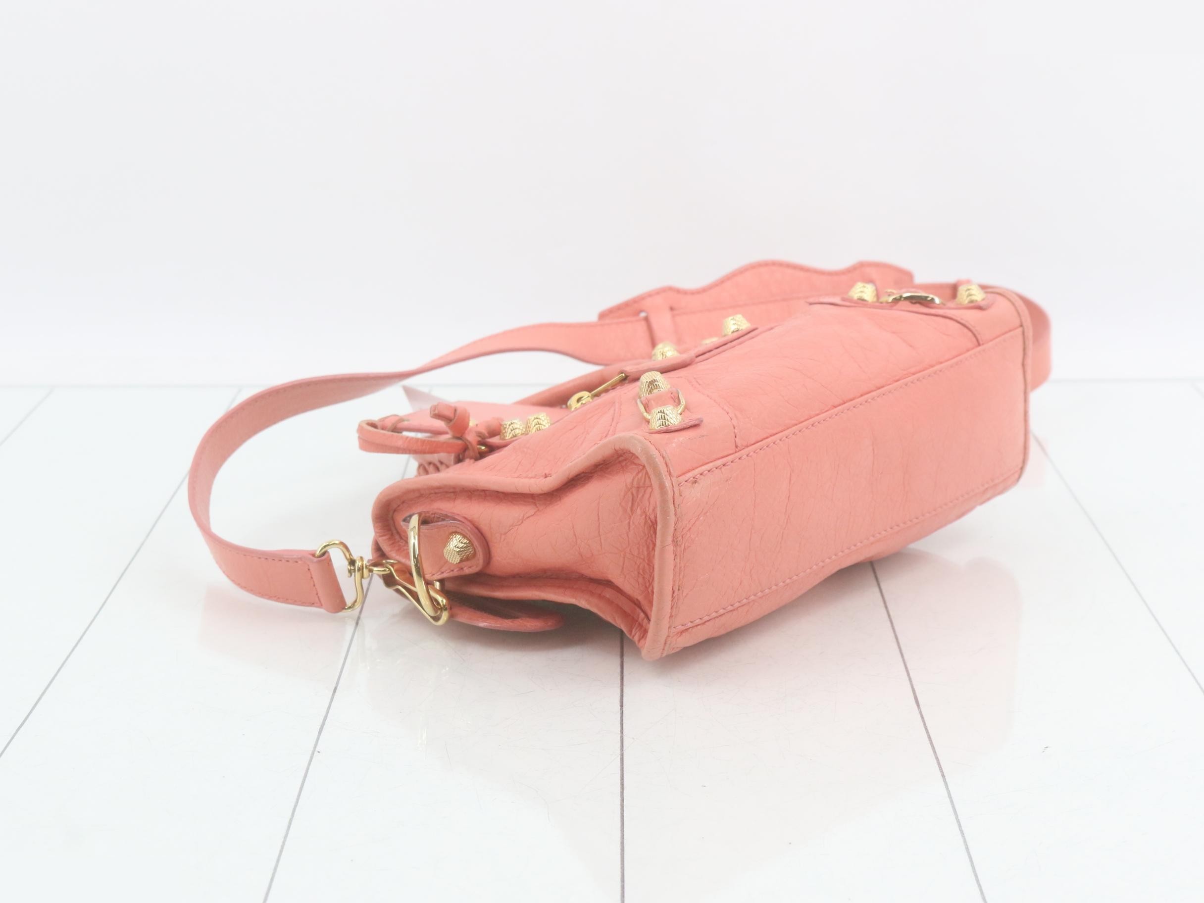 The Giant City Handbag, Leather, Pink — view 5