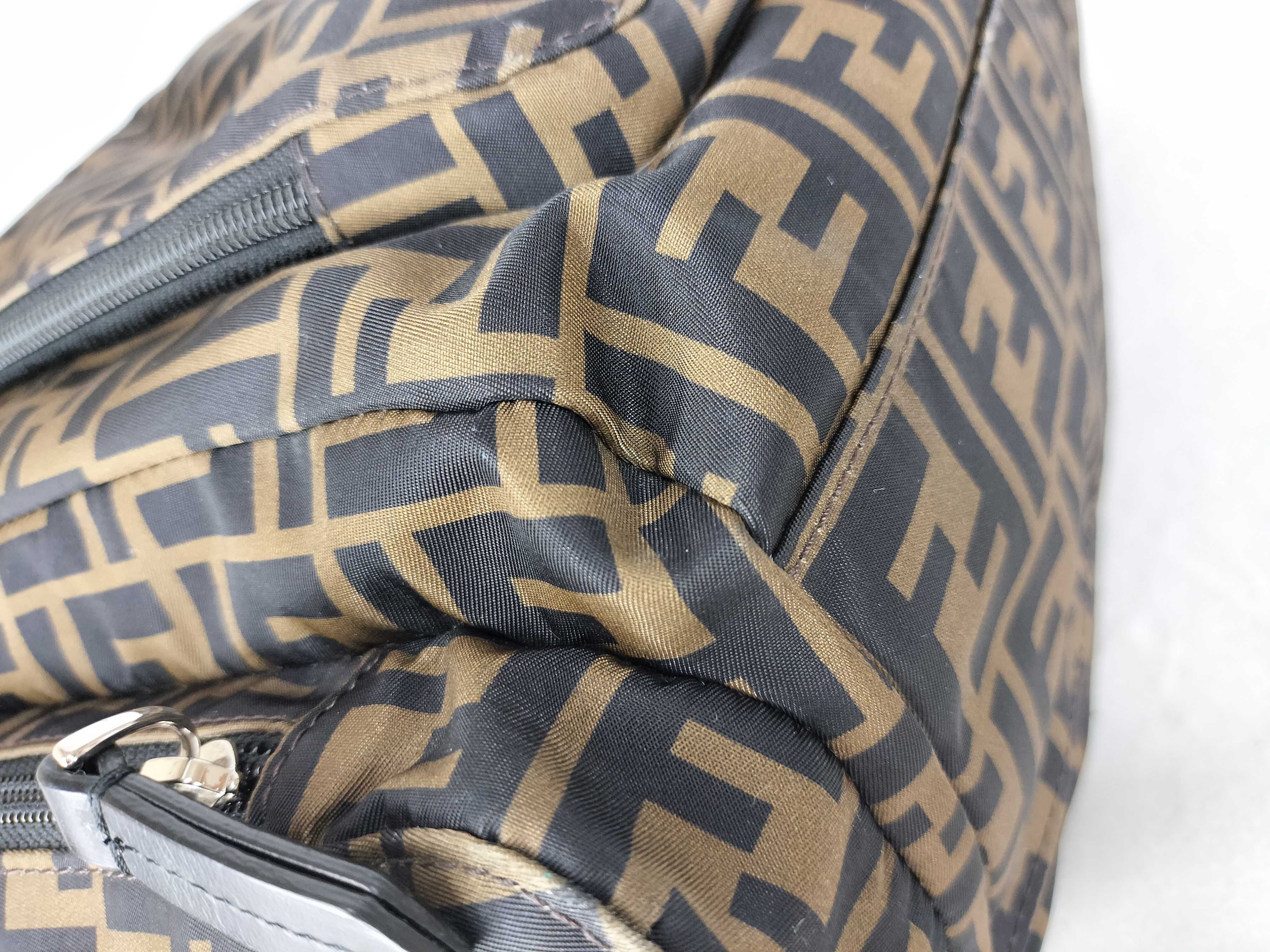 Zucca Pattern DU- Zucca Nylon 2-Way Shoulder Bag Brown 7VB01 Shoulder Bag — view 7