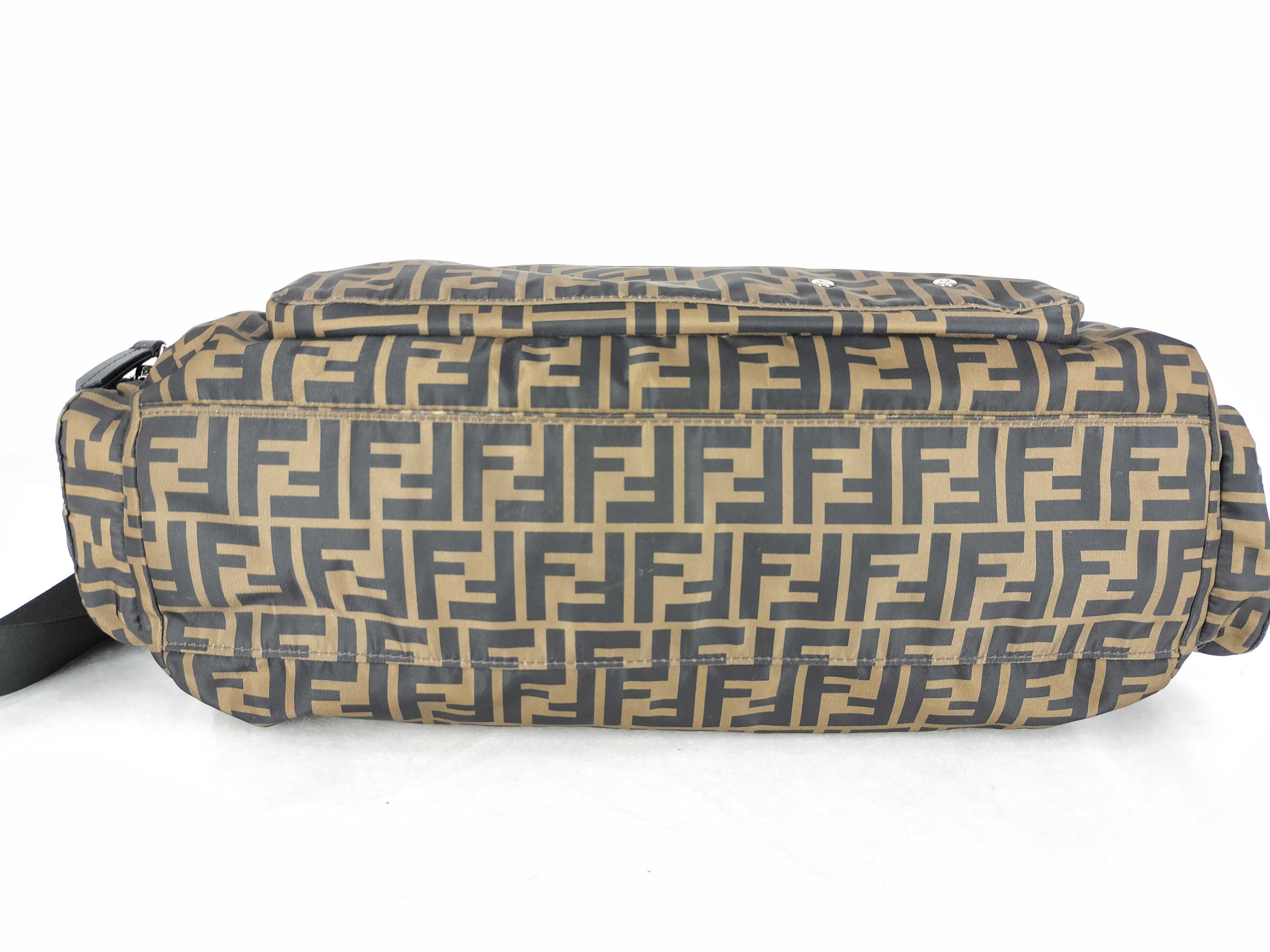 Zucca Pattern DU- Zucca Nylon 2-Way Shoulder Bag Brown 7VB01 Shoulder Bag — view 8
