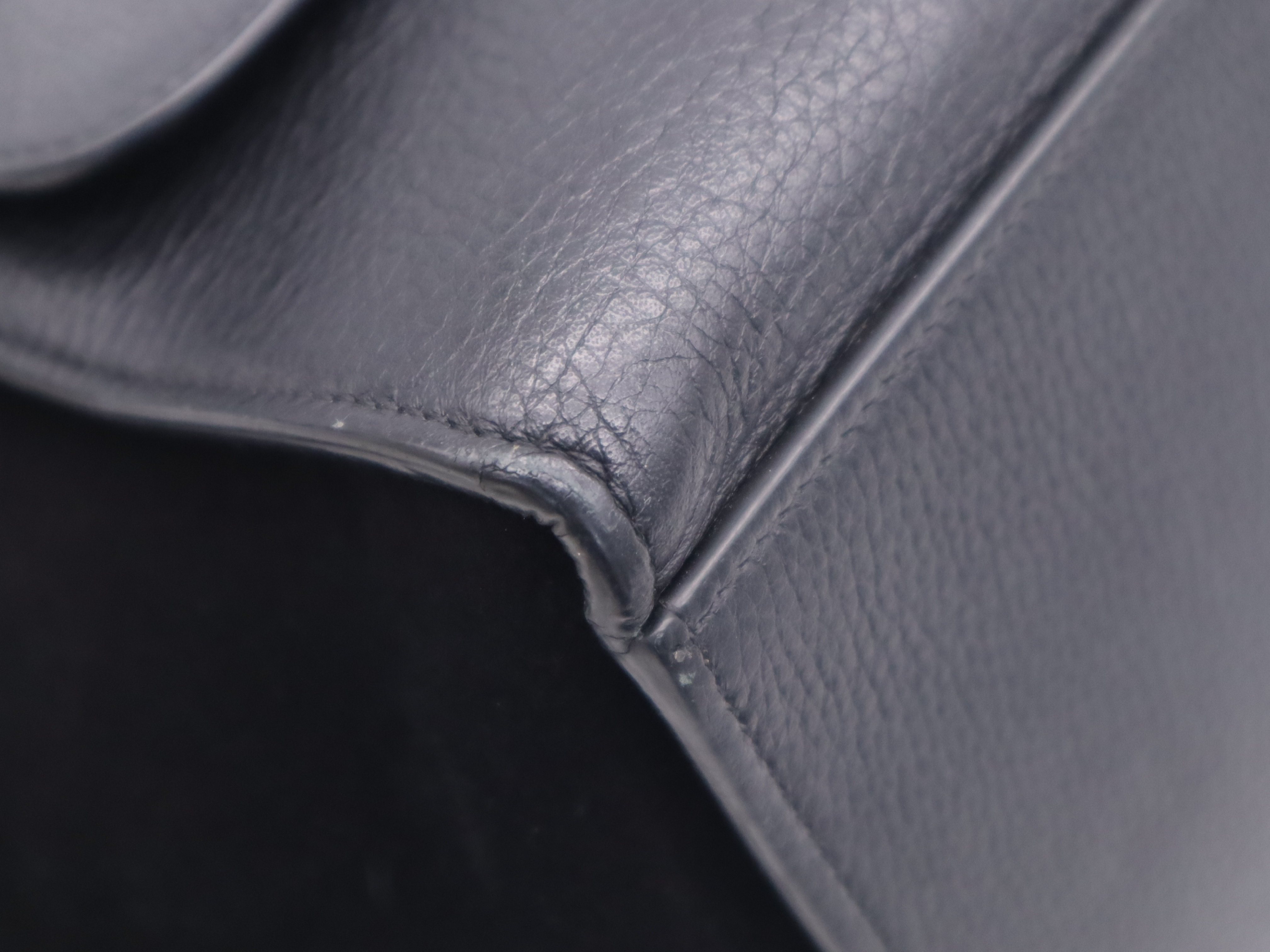 Leather Handbag in Black with Silver Hardware, Shoulder Strap, and Dust Bag — view 10