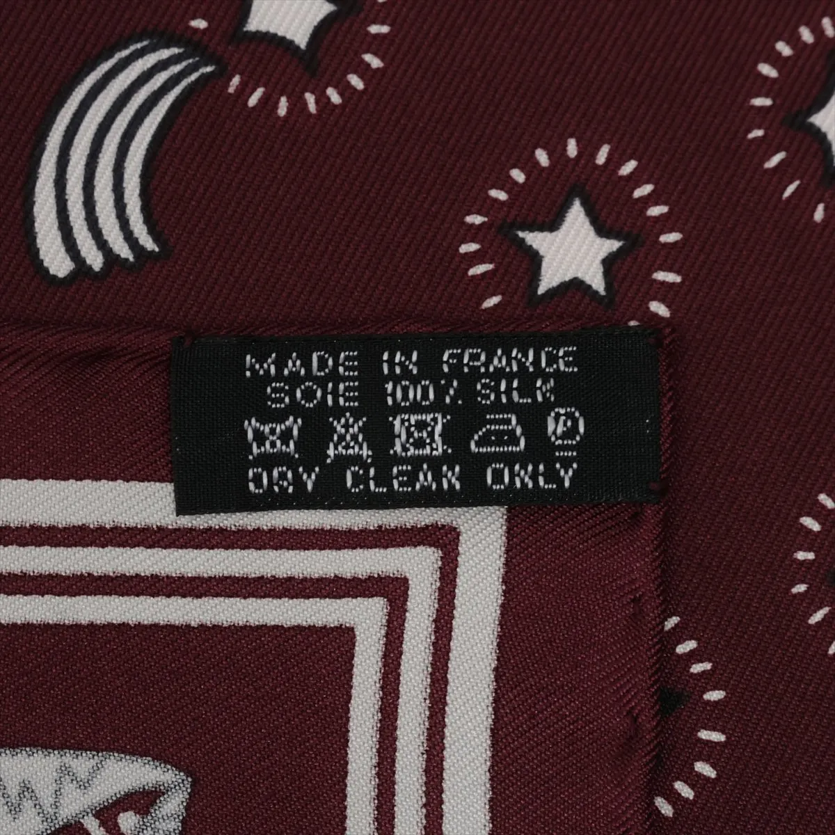 Carre 55 Les Canyons Etoiles From the Canyons to the Stars Scarf Silk Bordeaux — view 6