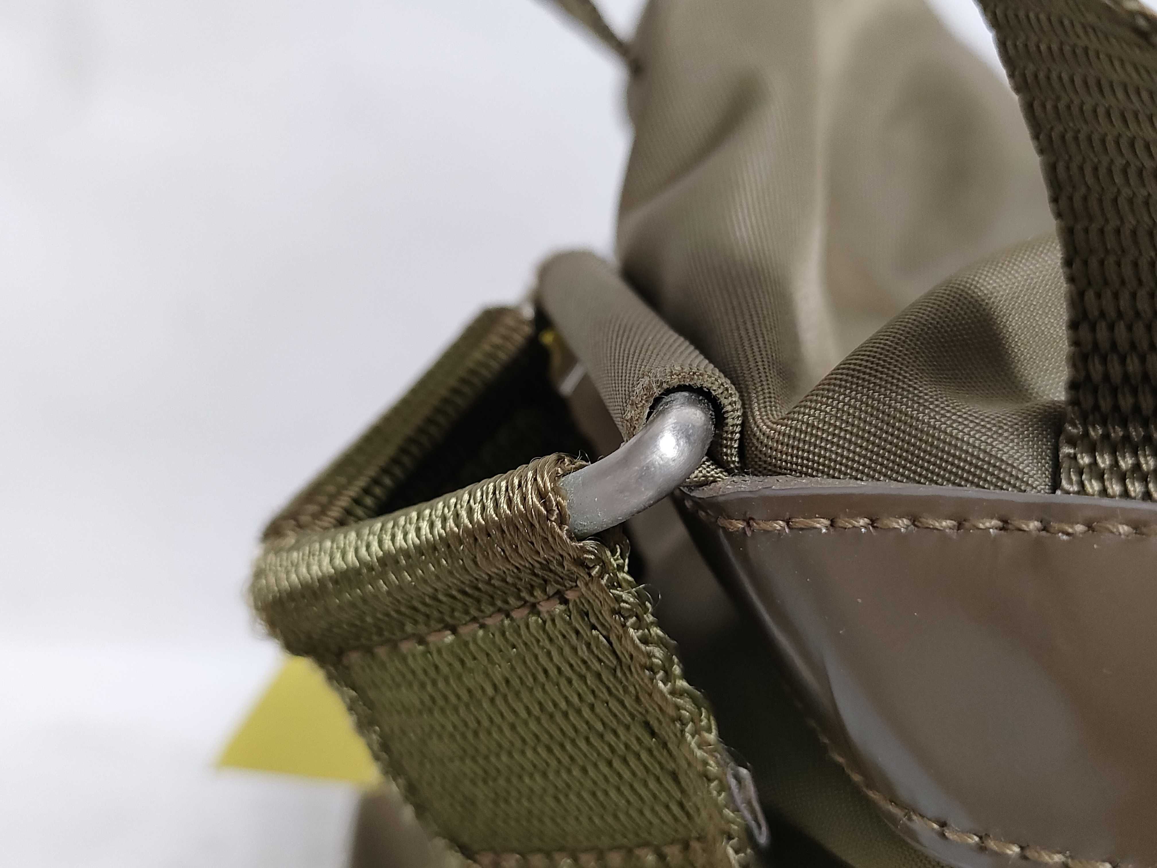 Nylon Triangle Plate Backpack, Khaki — view 5