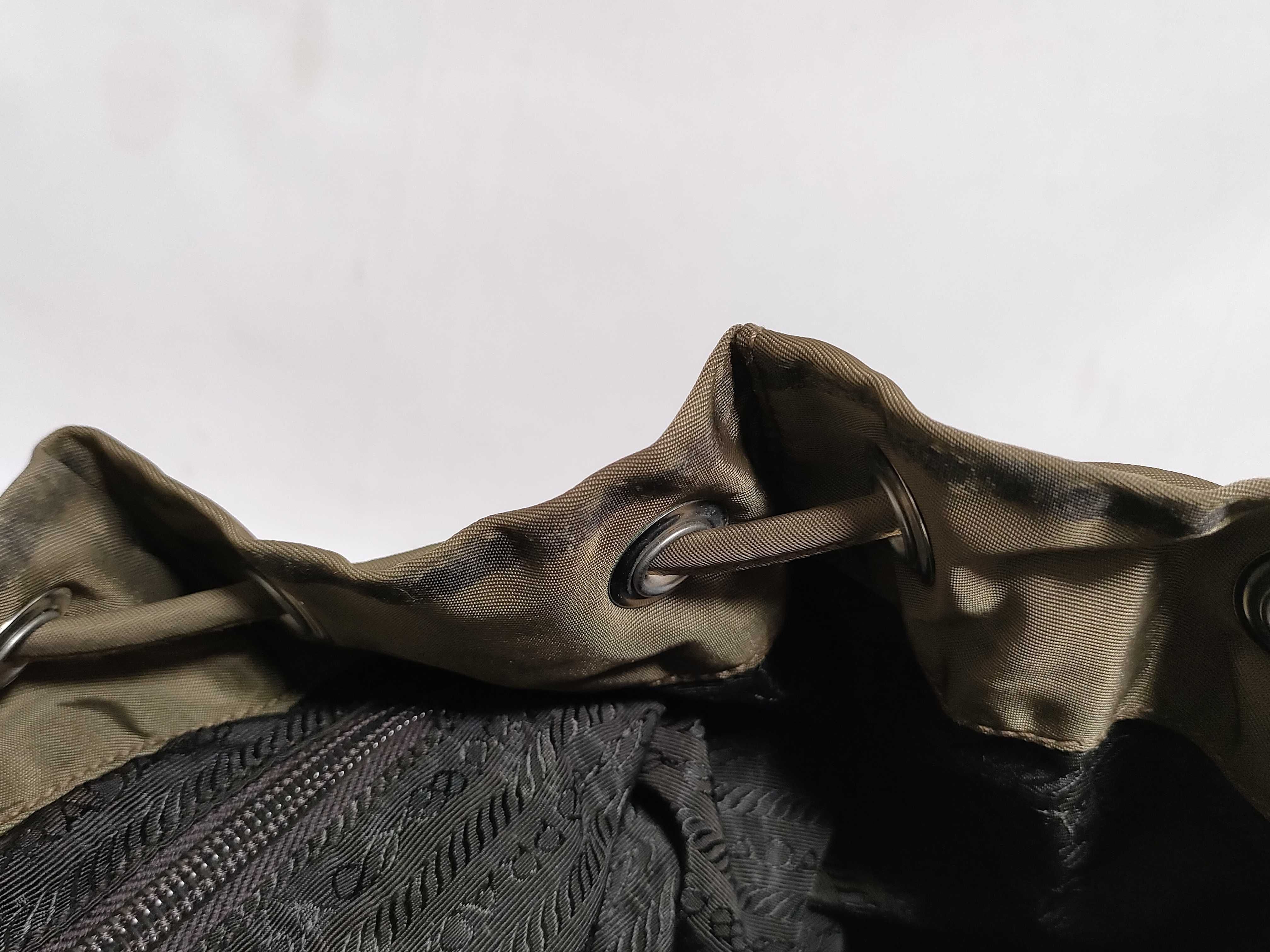 Nylon Triangle Plate Backpack, Khaki — view 8