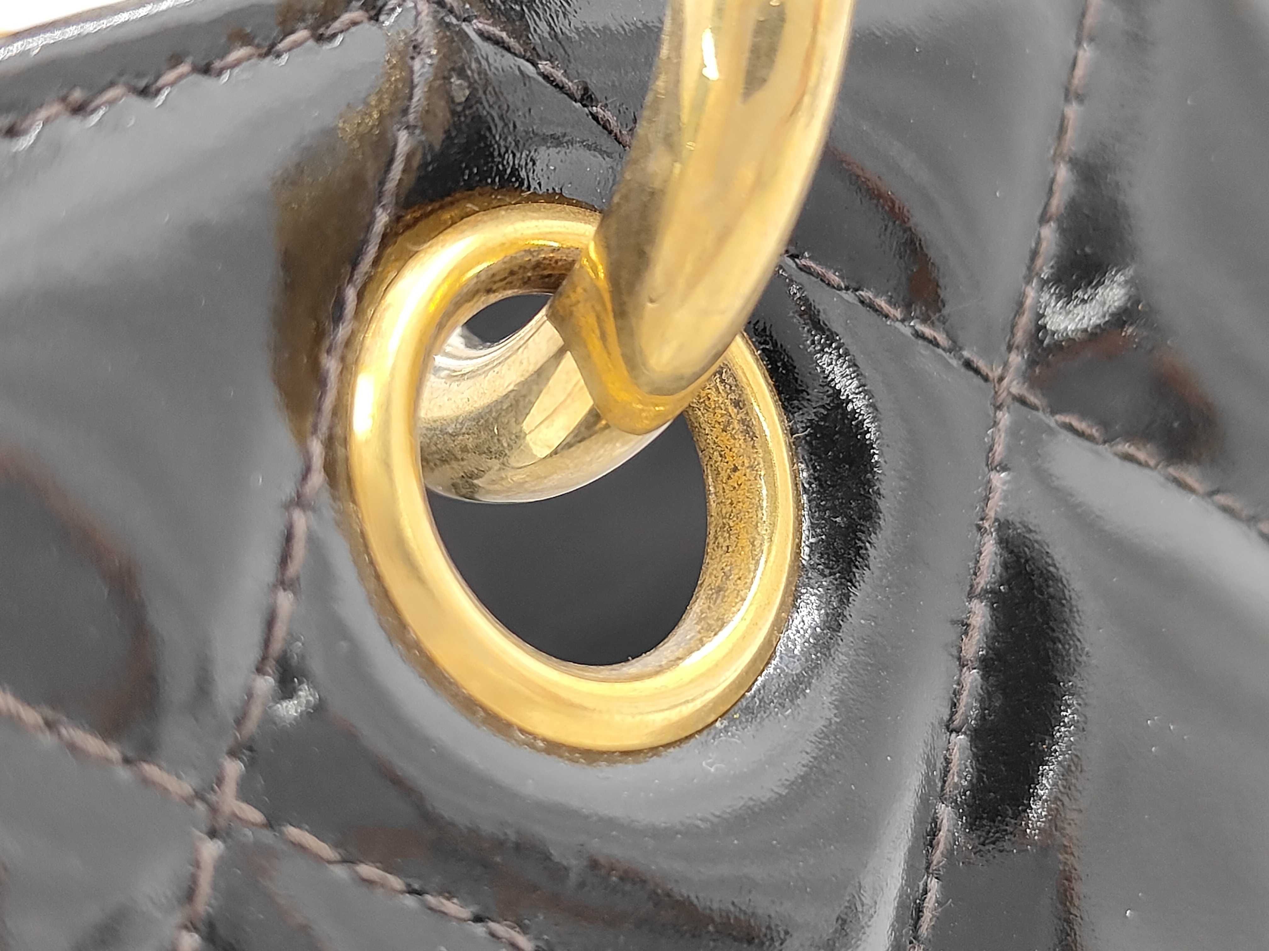 Matelassé Enamel Chain Tote Bag — view 3