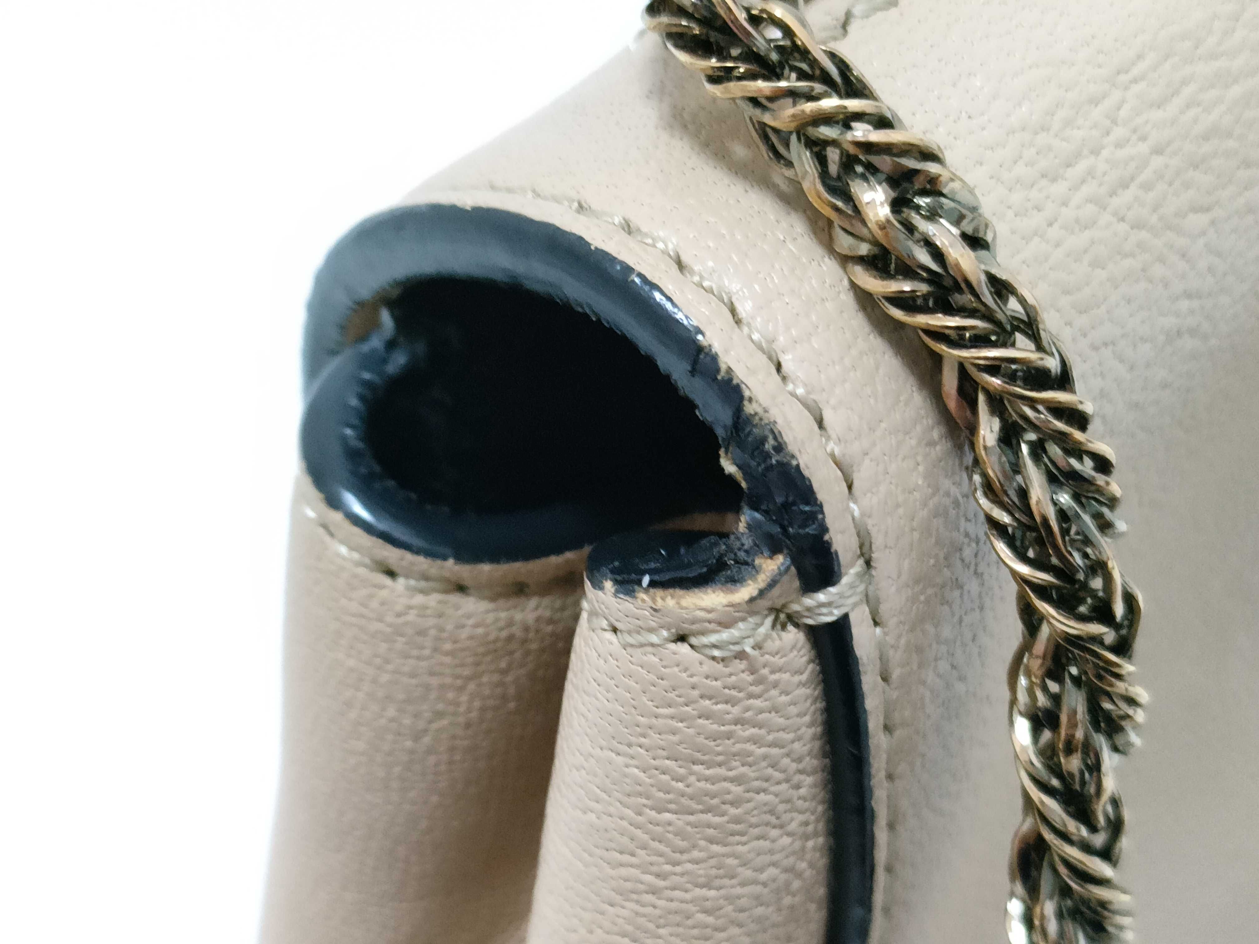 Elsie Chain Shoulder Bag, Beige — view 14