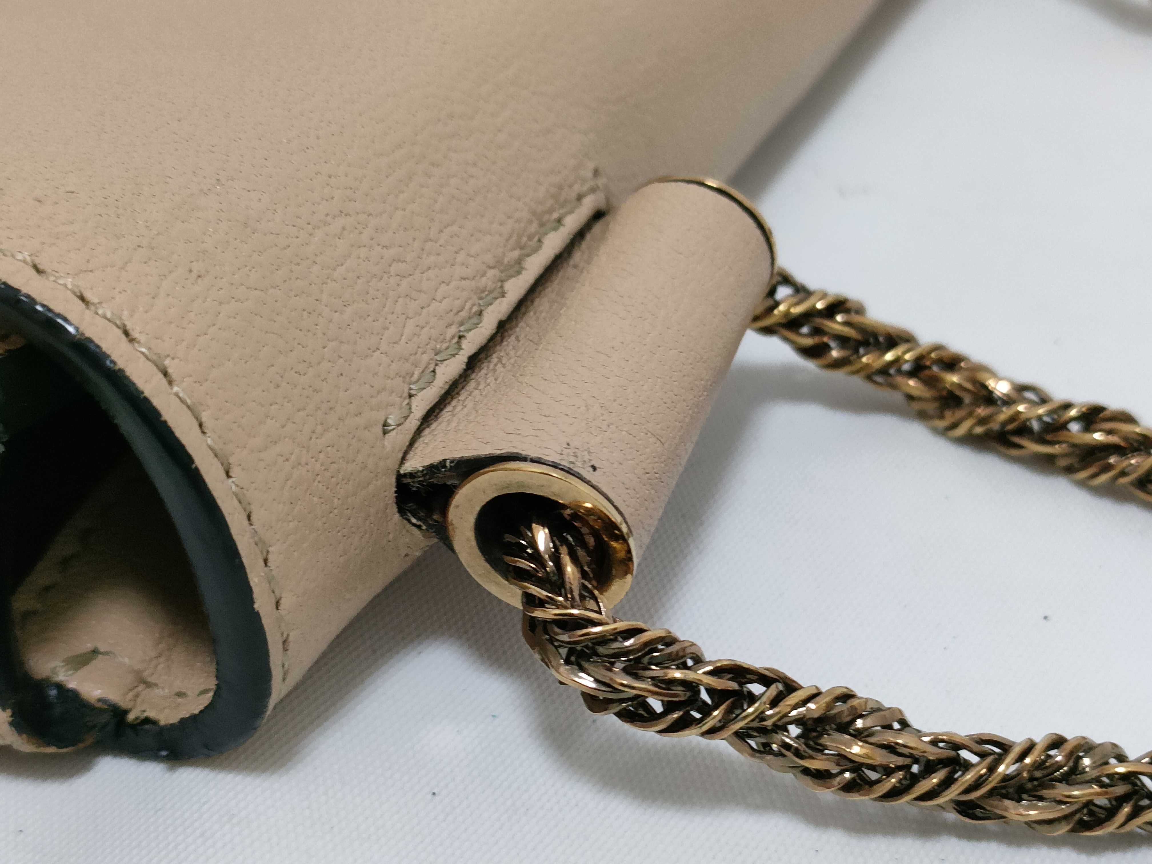 Elsie Chain Shoulder Bag, Beige — view 4