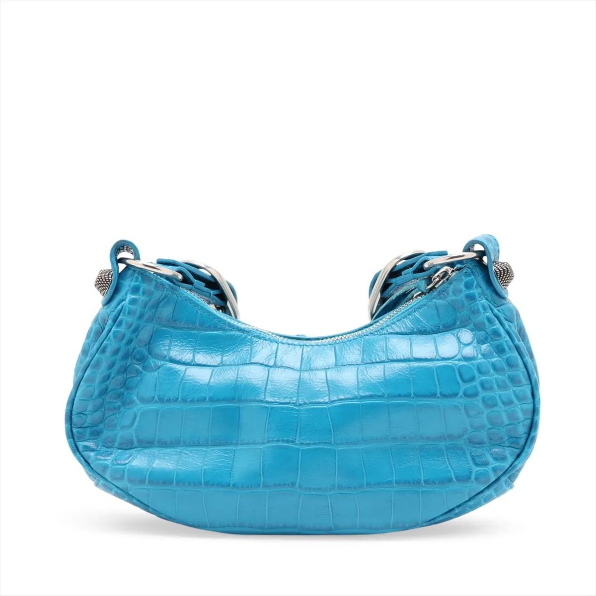 Lucagol XS Crocodile Embossed Shoulder Bag, Blue 671309 — view 2