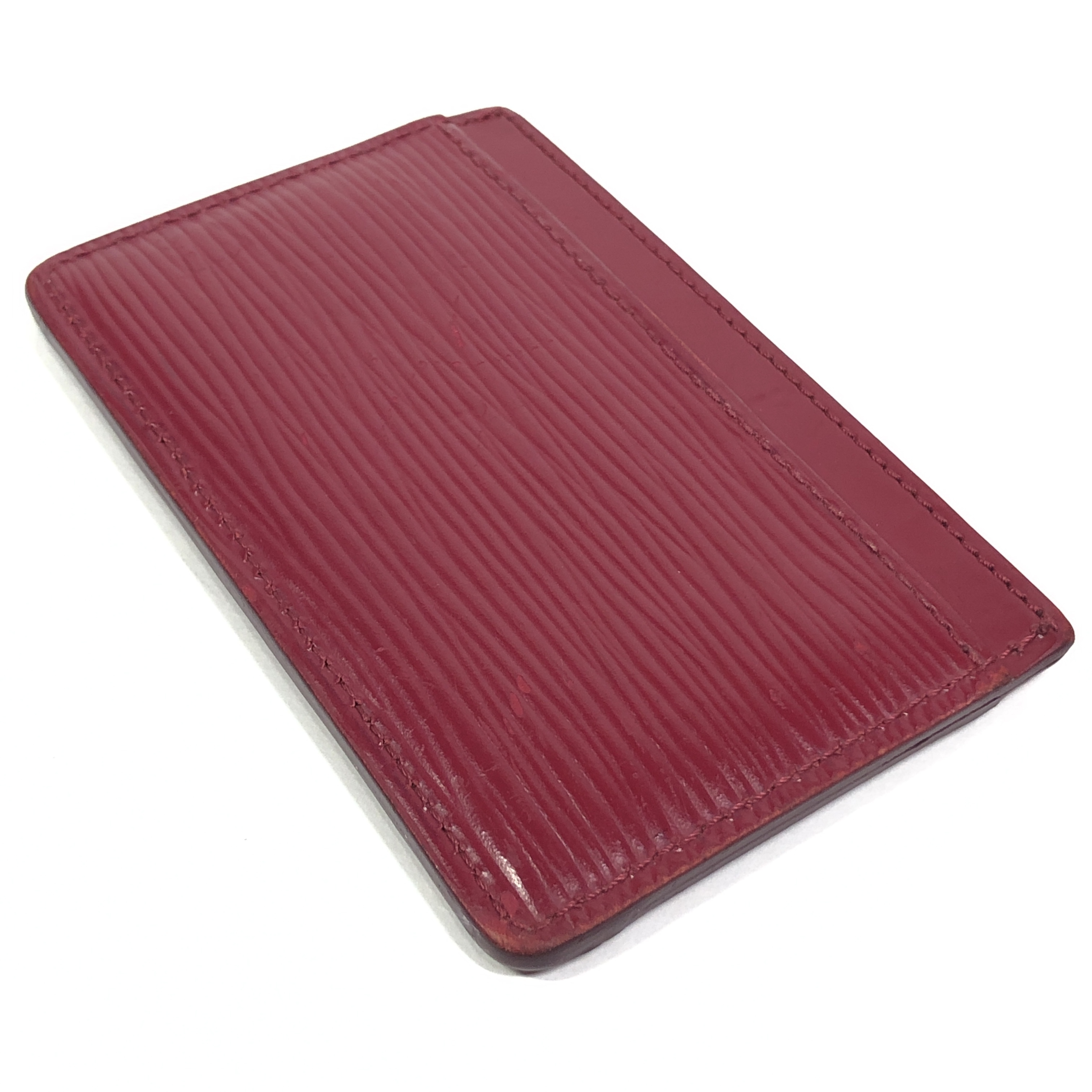 Portecartes Simple Epi Card Case M60327 Fuchsia CA3175 Business Card Holder Pass Case Card Case Leather Made in Spain Card Case — view 5
