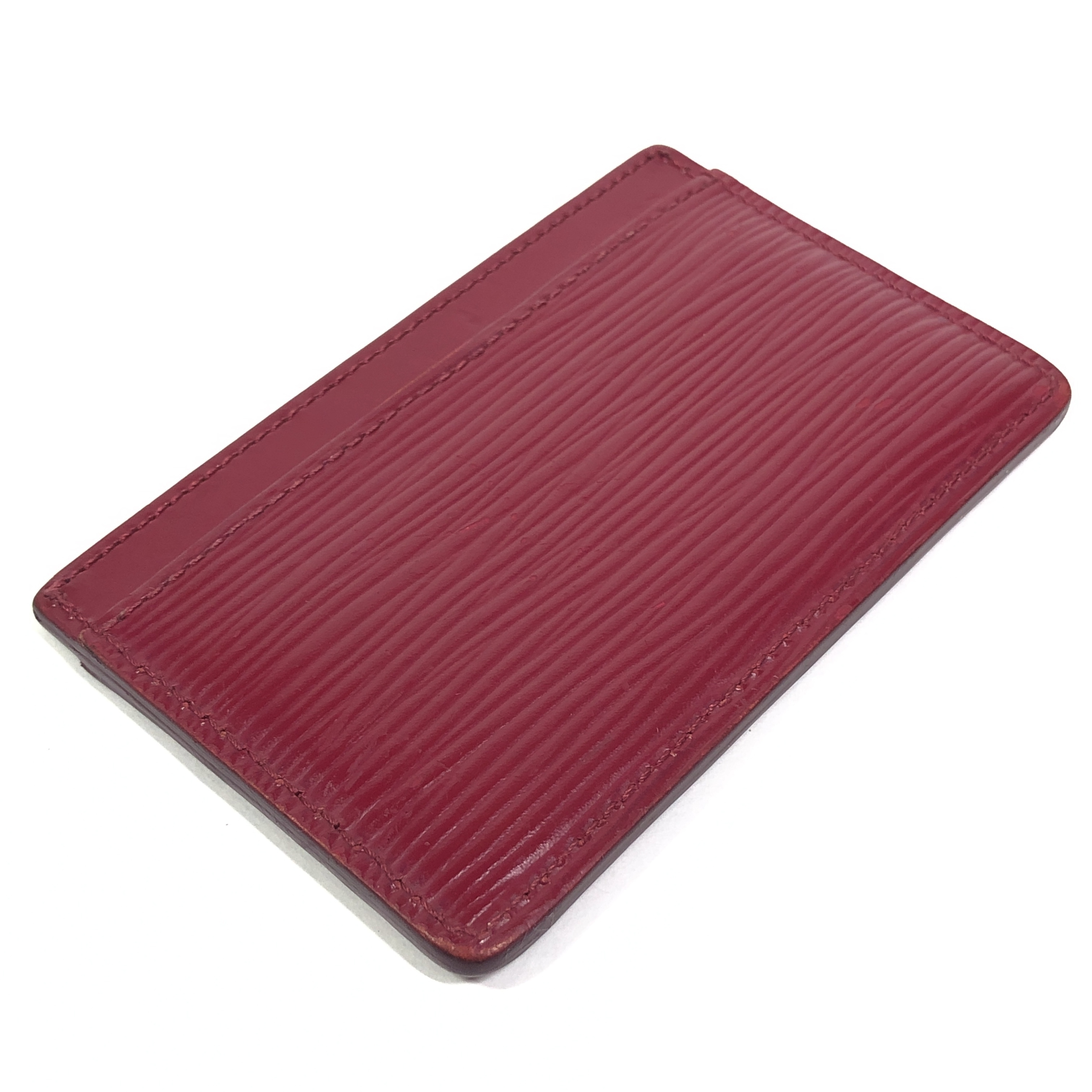 Portecartes Simple Epi Card Case M60327 Fuchsia CA3175 Business Card Holder Pass Case Card Case Leather Made in Spain Card Case — view 6
