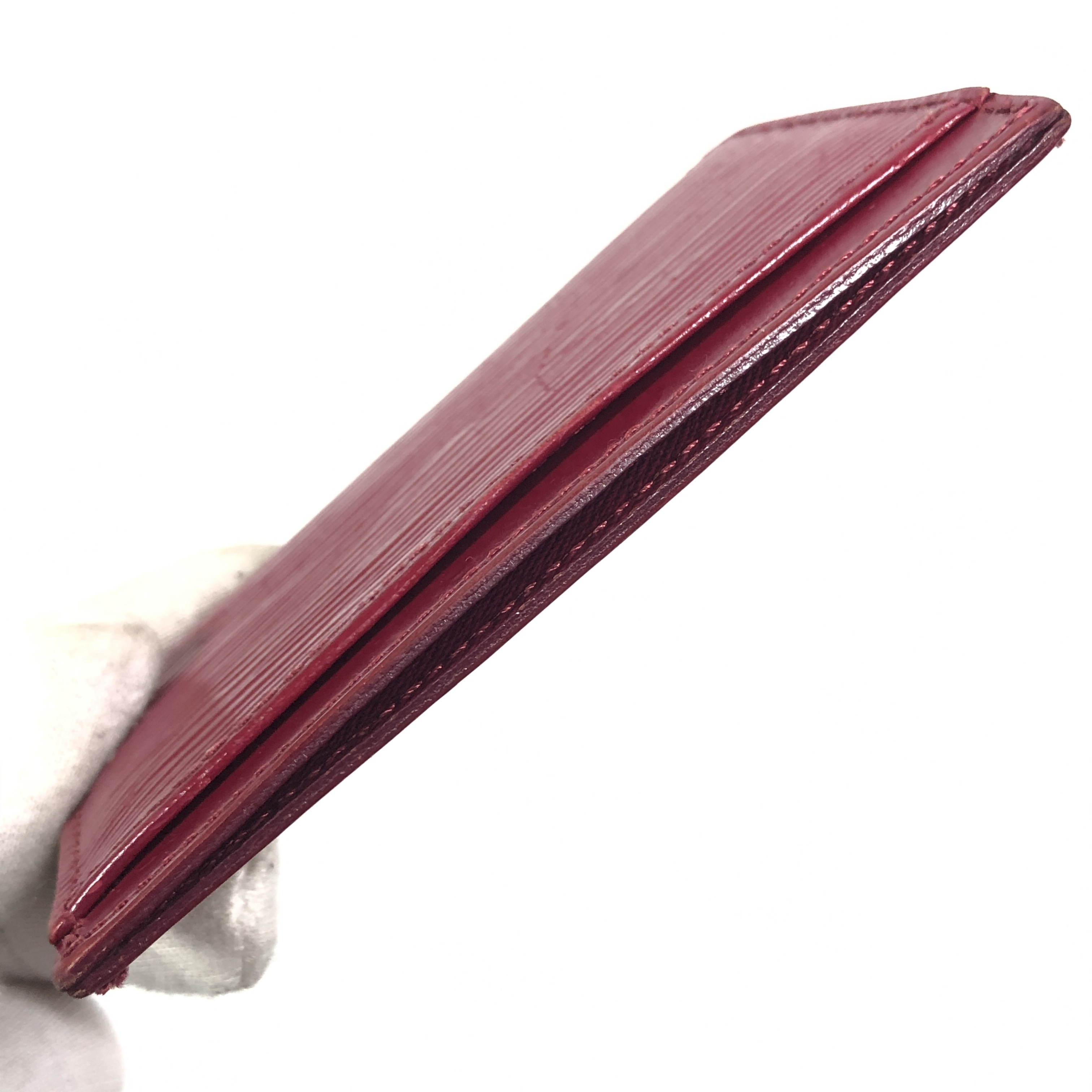Portecartes Simple Epi Card Case M60327 Fuchsia CA3175 Business Card Holder Pass Case Card Case Leather Made in Spain Card Case — view 7