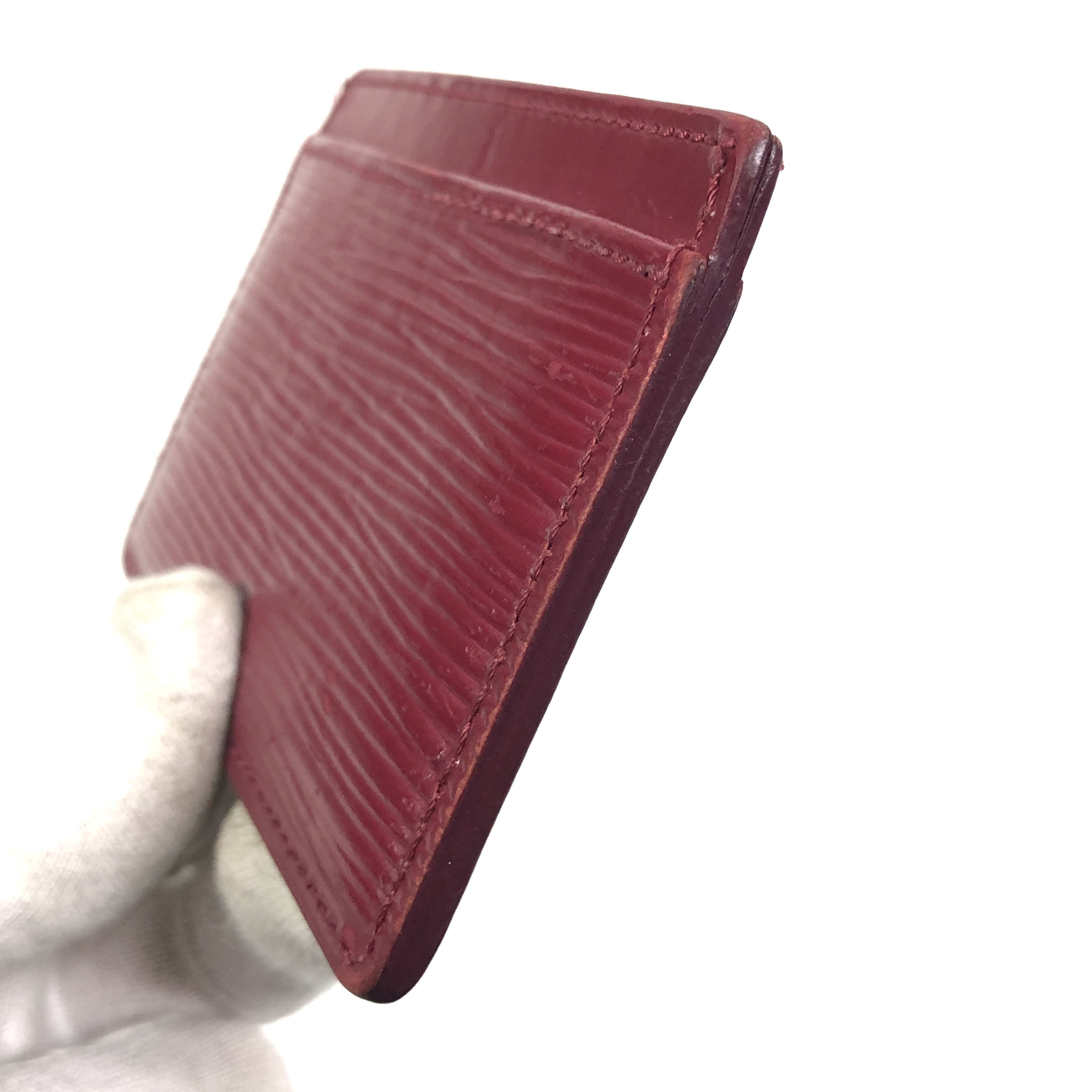 Portecartes Simple Epi Card Case M60327 Fuchsia CA3175 Business Card Holder Pass Case Card Case Leather Made in Spain Card Case — view 8