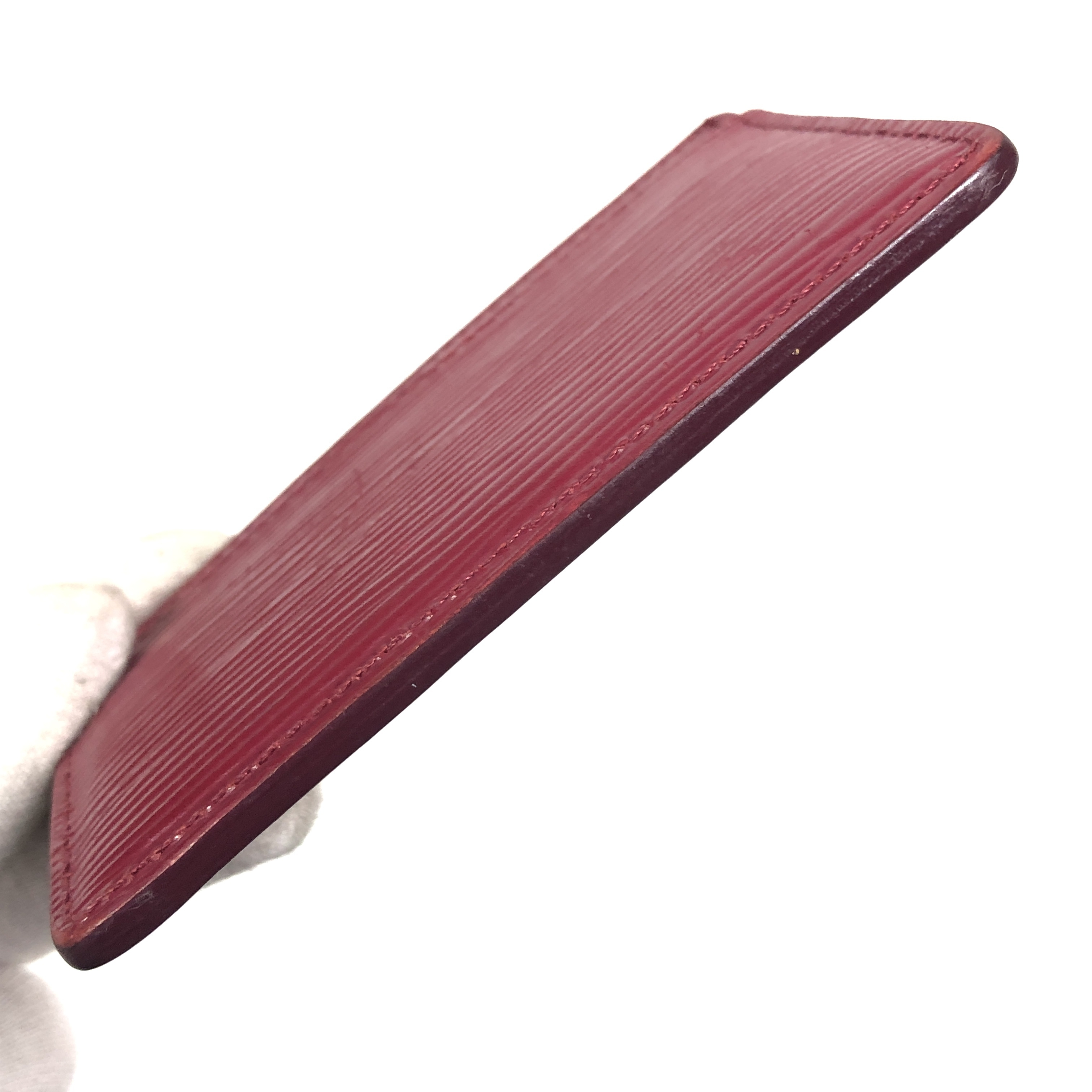 Portecartes Simple Epi Card Case M60327 Fuchsia CA3175 Business Card Holder Pass Case Card Case Leather Made in Spain Card Case — view 9