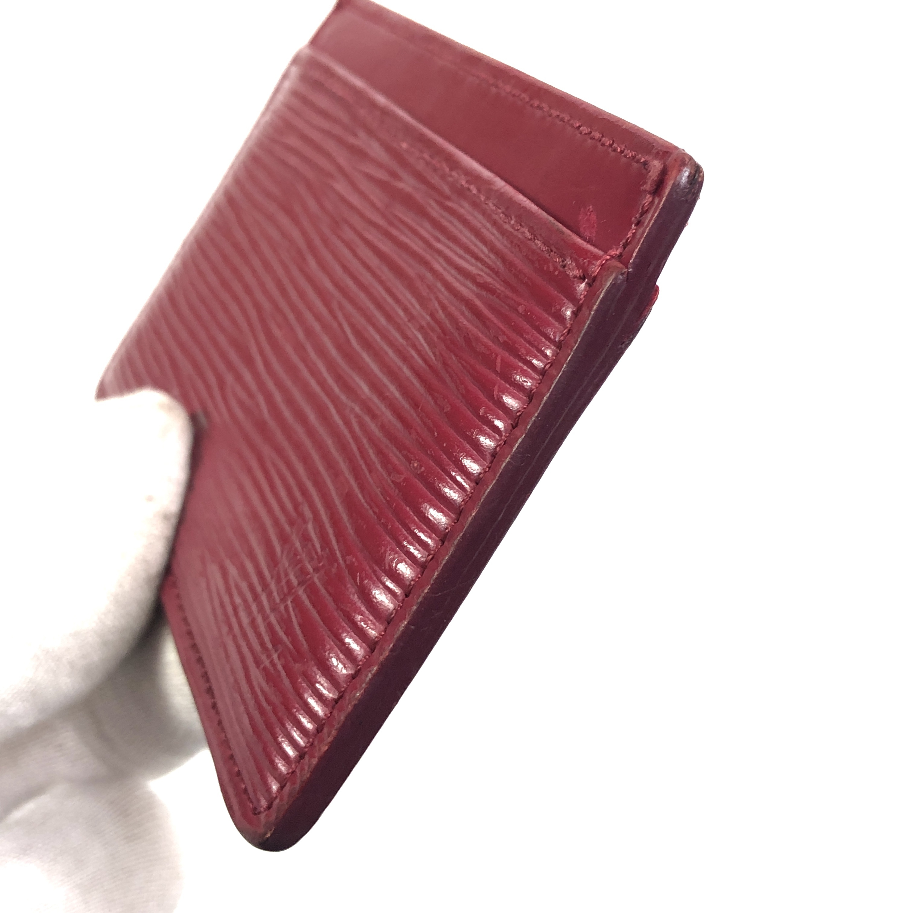 Portecartes Simple Epi Card Case M60327 Fuchsia CA3175 Business Card Holder Pass Case Card Case Leather Made in Spain Card Case — view 10